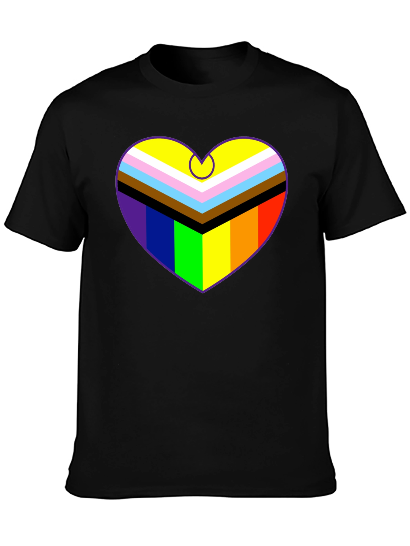 Pride Heart Graphic T-Shirt - Black