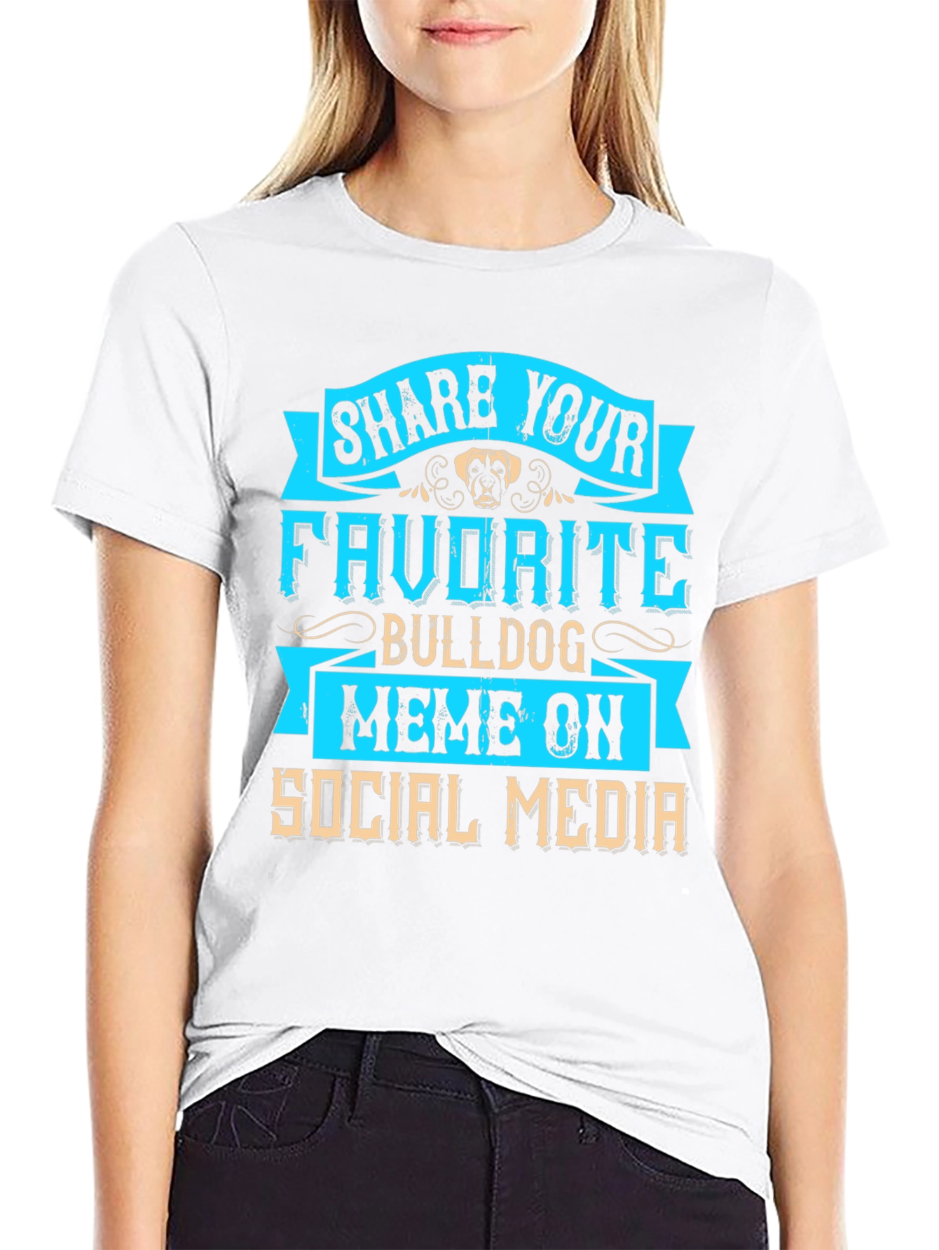Bulldog Meme Social Media T-Shirt
