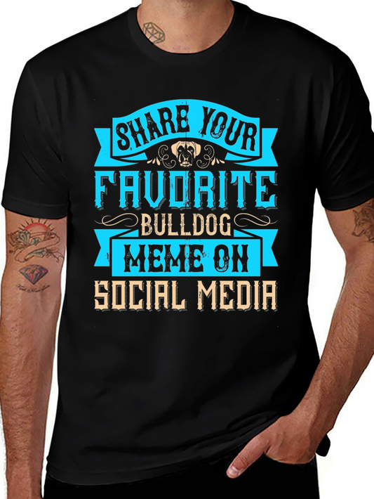 Bulldog Meme Social Media T-Shirt