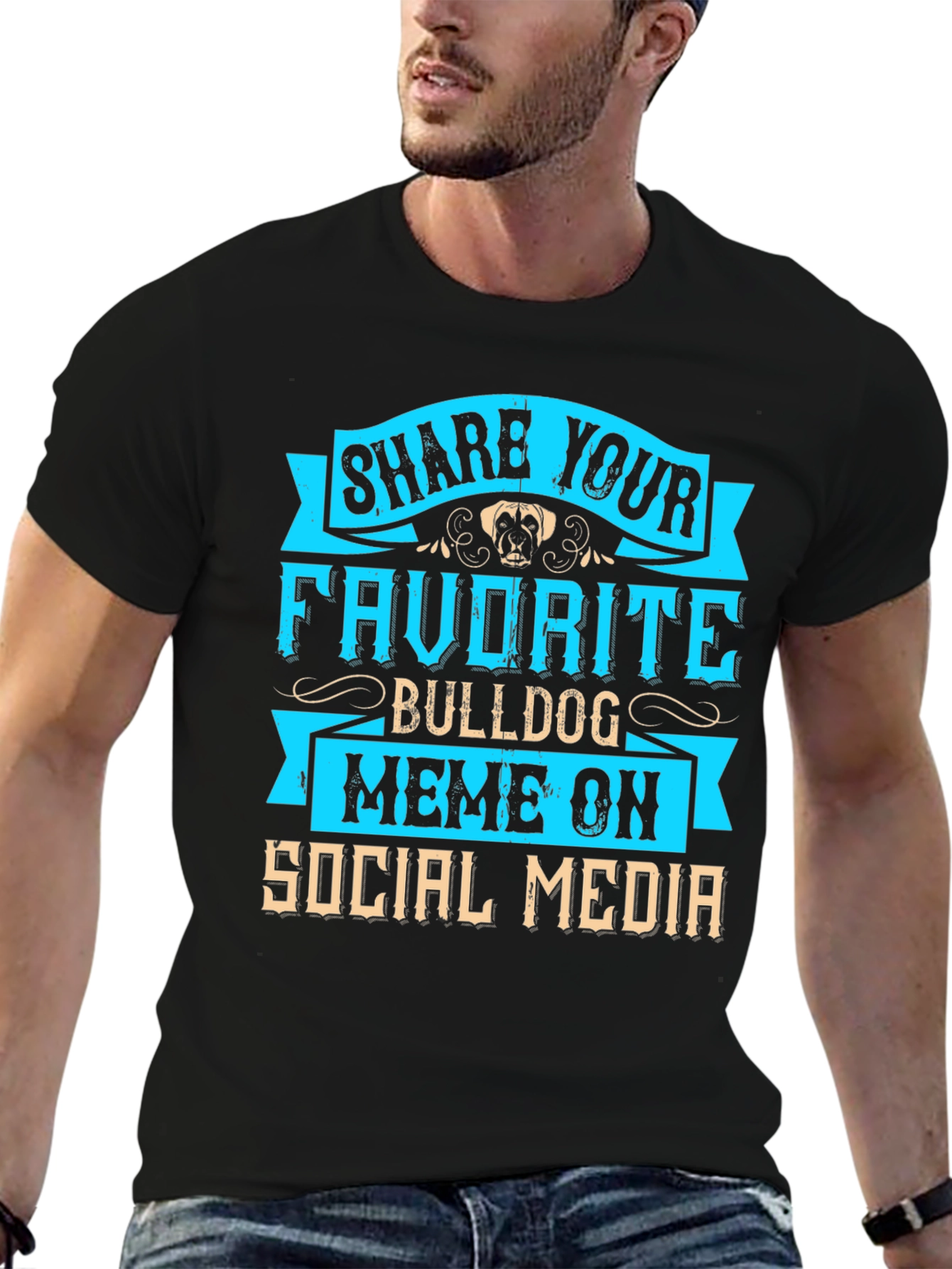 Bulldog Meme Social Media T-Shirt