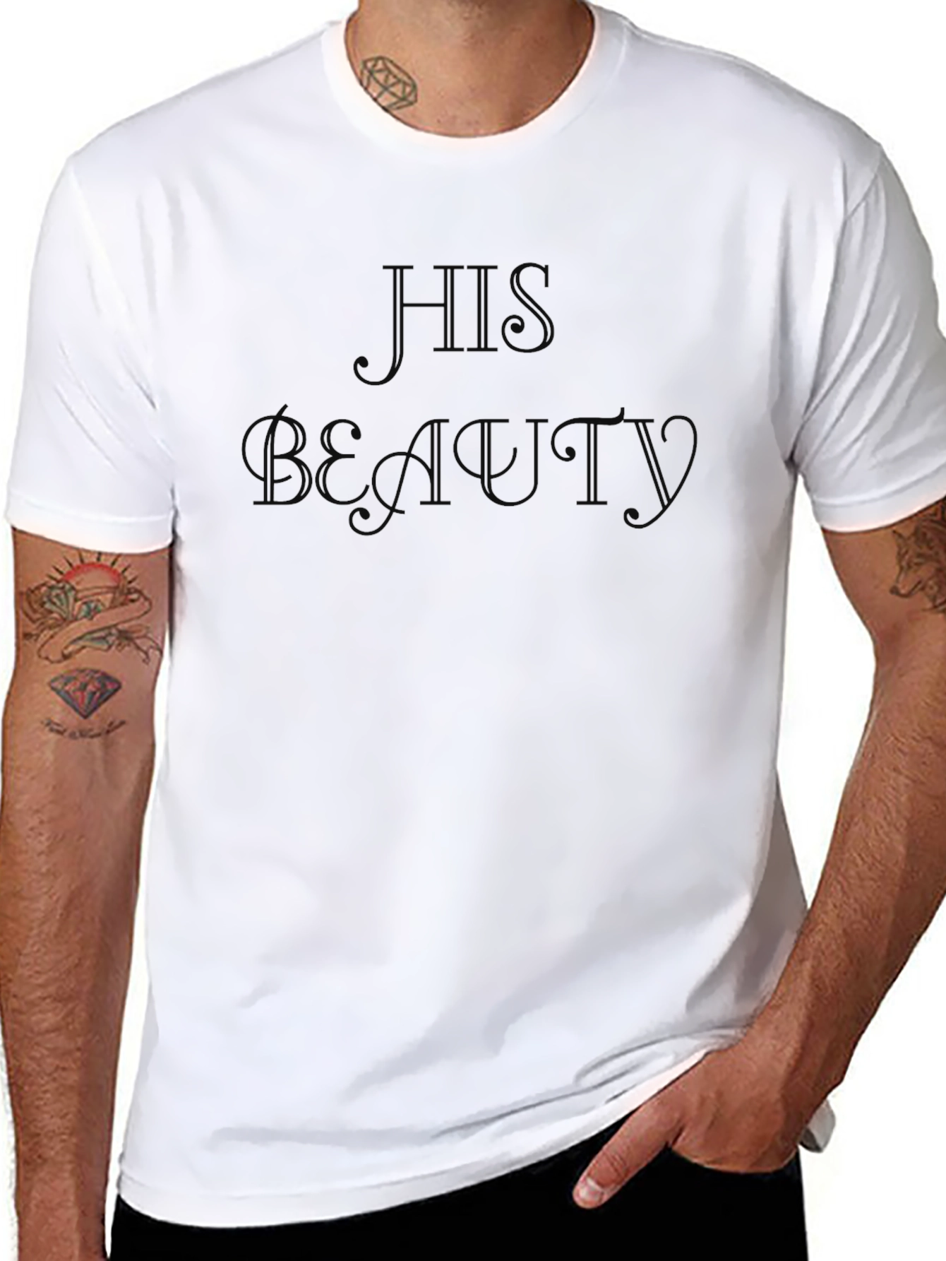 His Beauty Black Graphic Tee