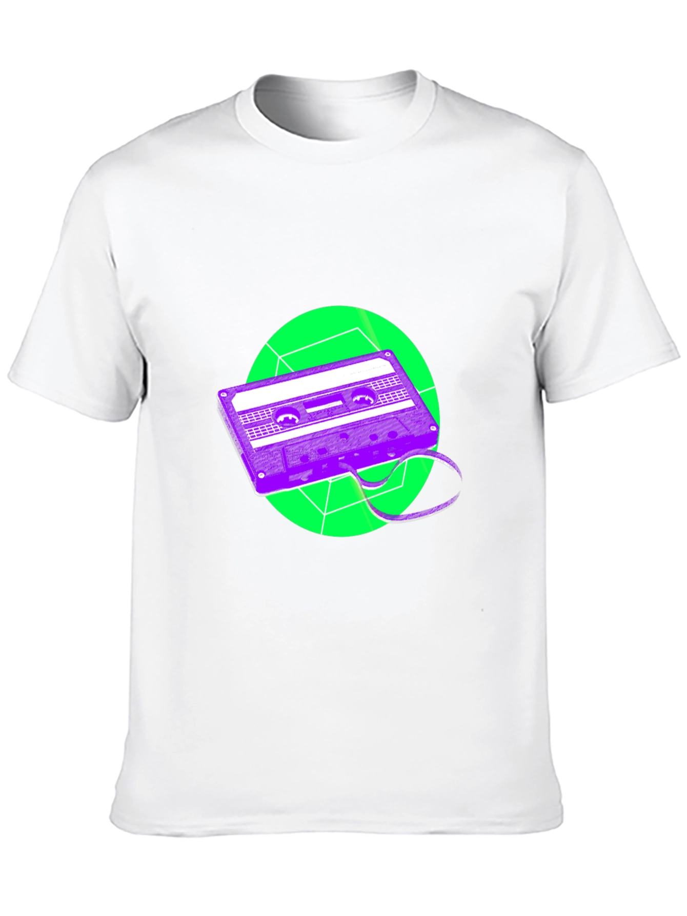 Retro Cassette Tape Graphic Tee - Black