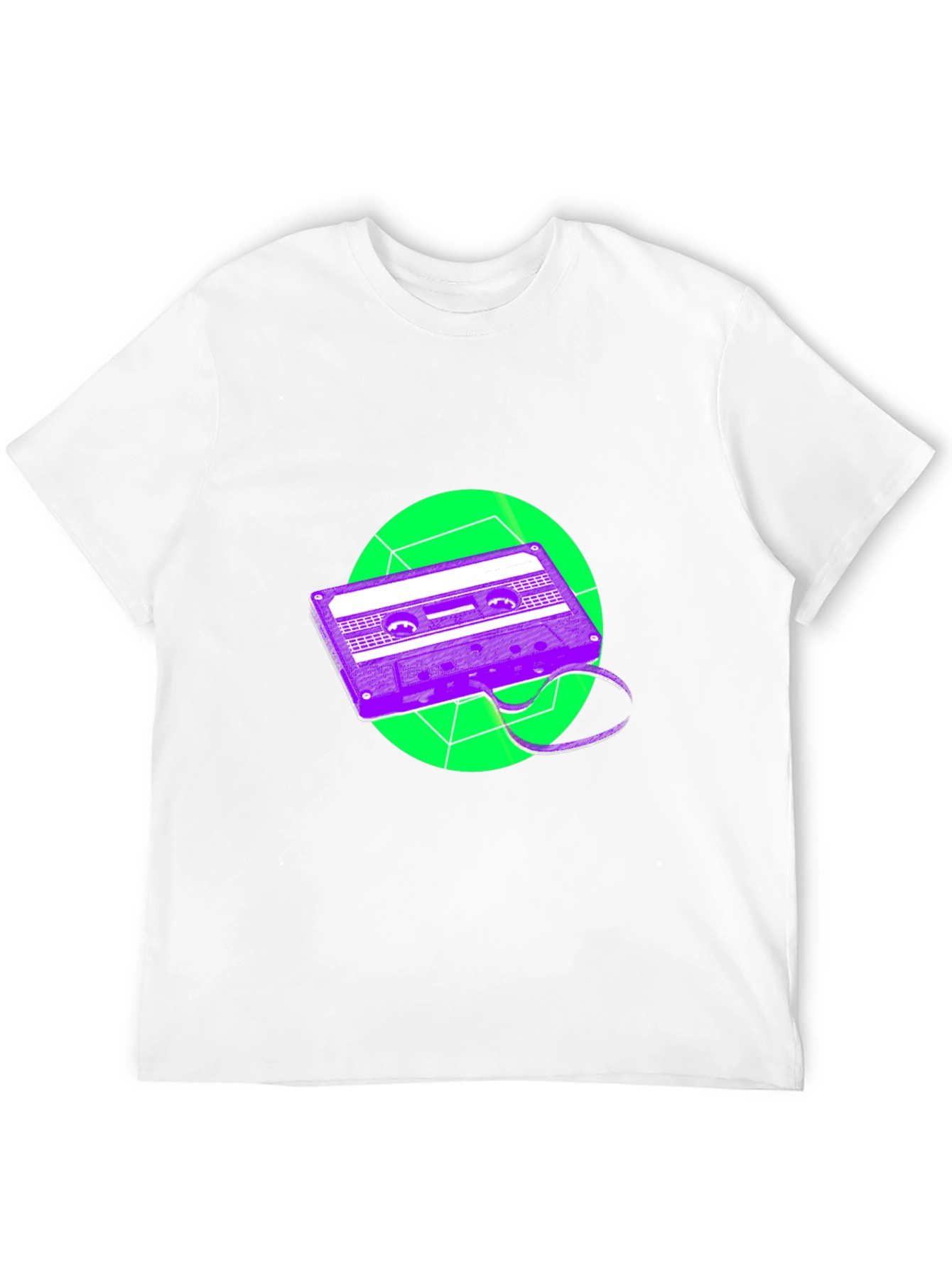 Retro Cassette Tape Graphic Tee - Black