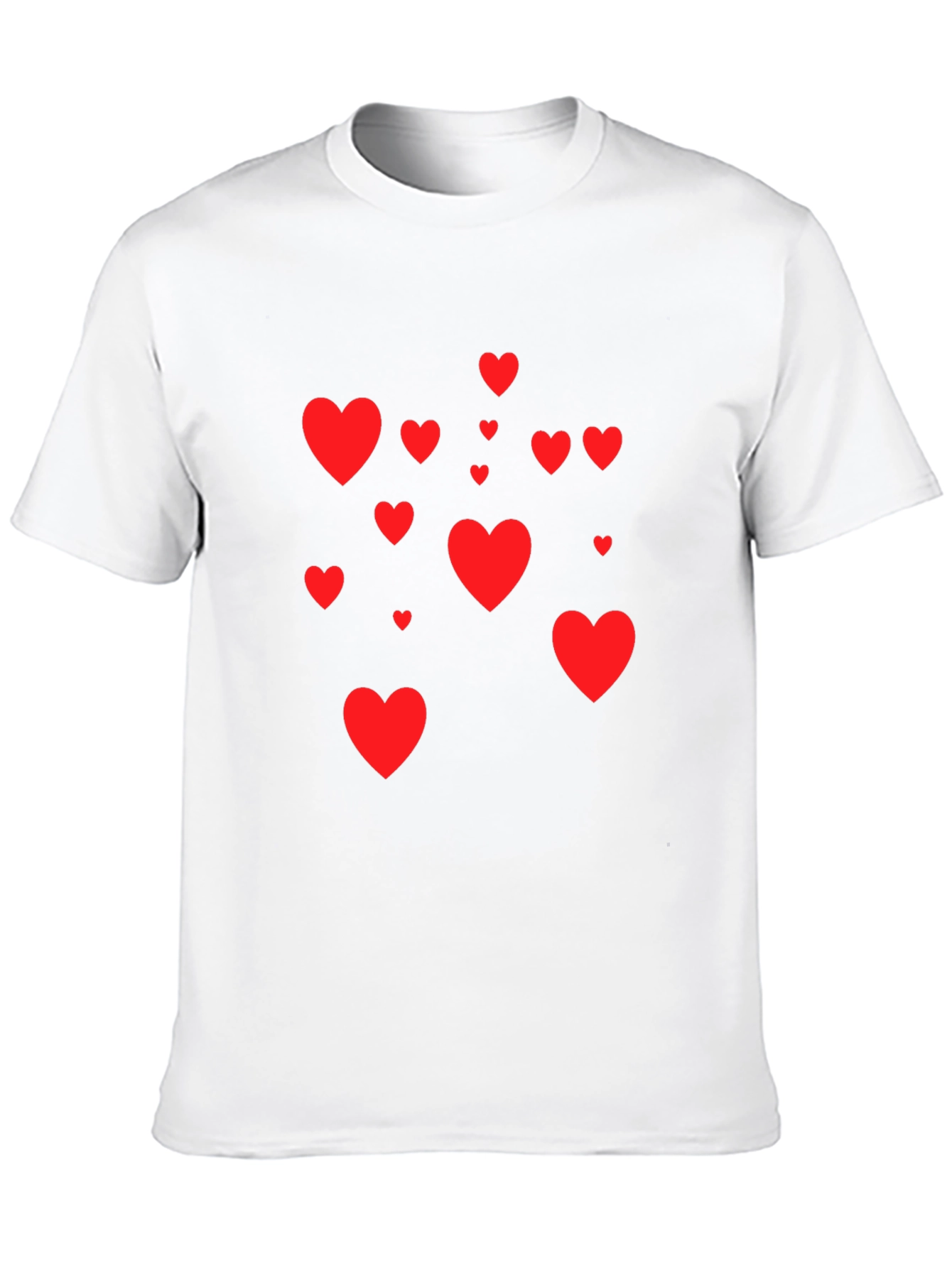 Heart Print Black Tee