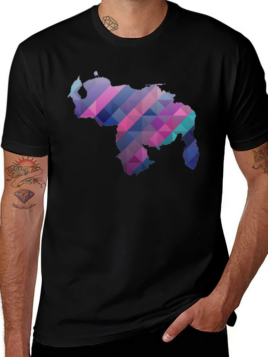 Venezuela Map Geometric Graphic T-Shirt