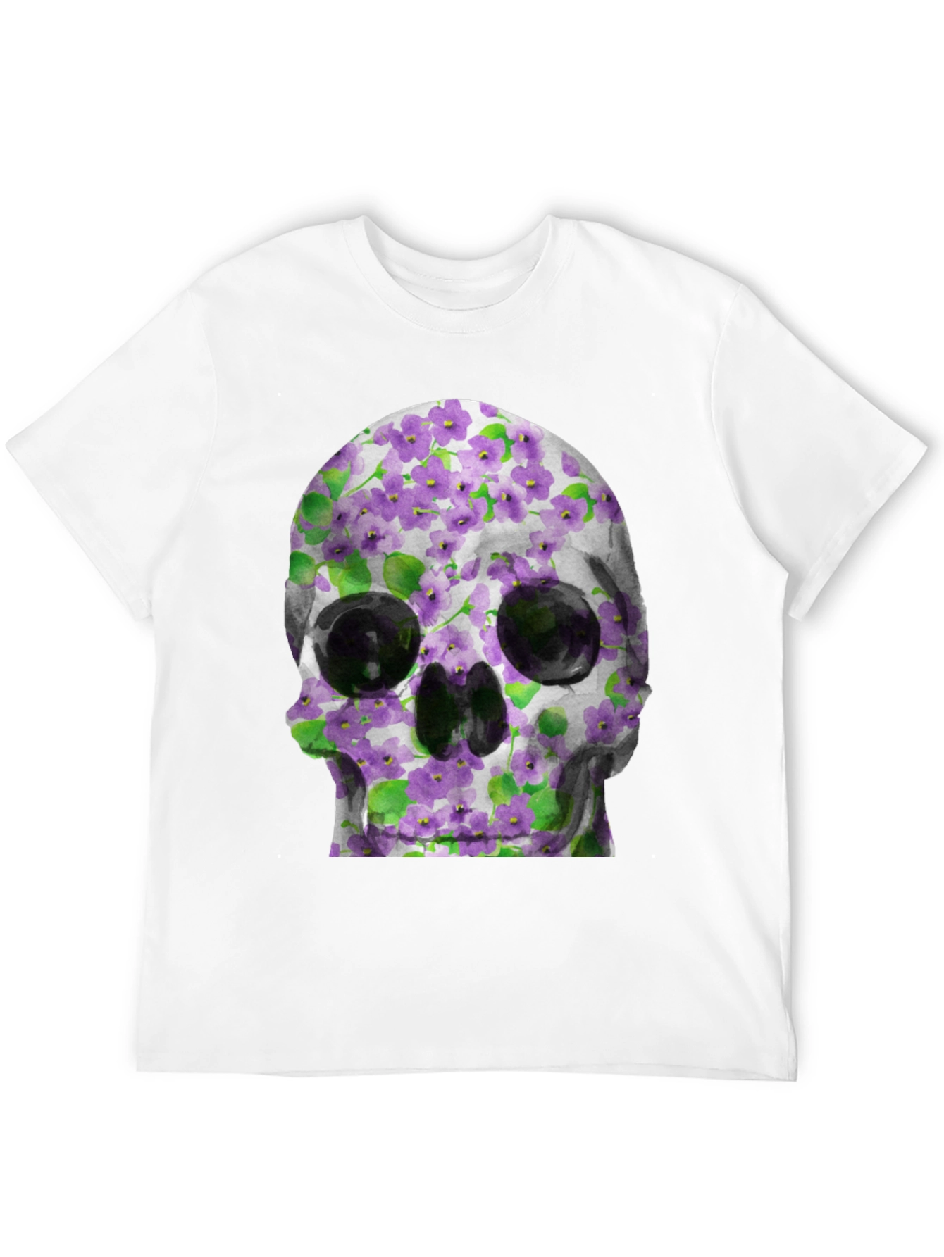 Floral Skull Graphic Tee - Unique Style