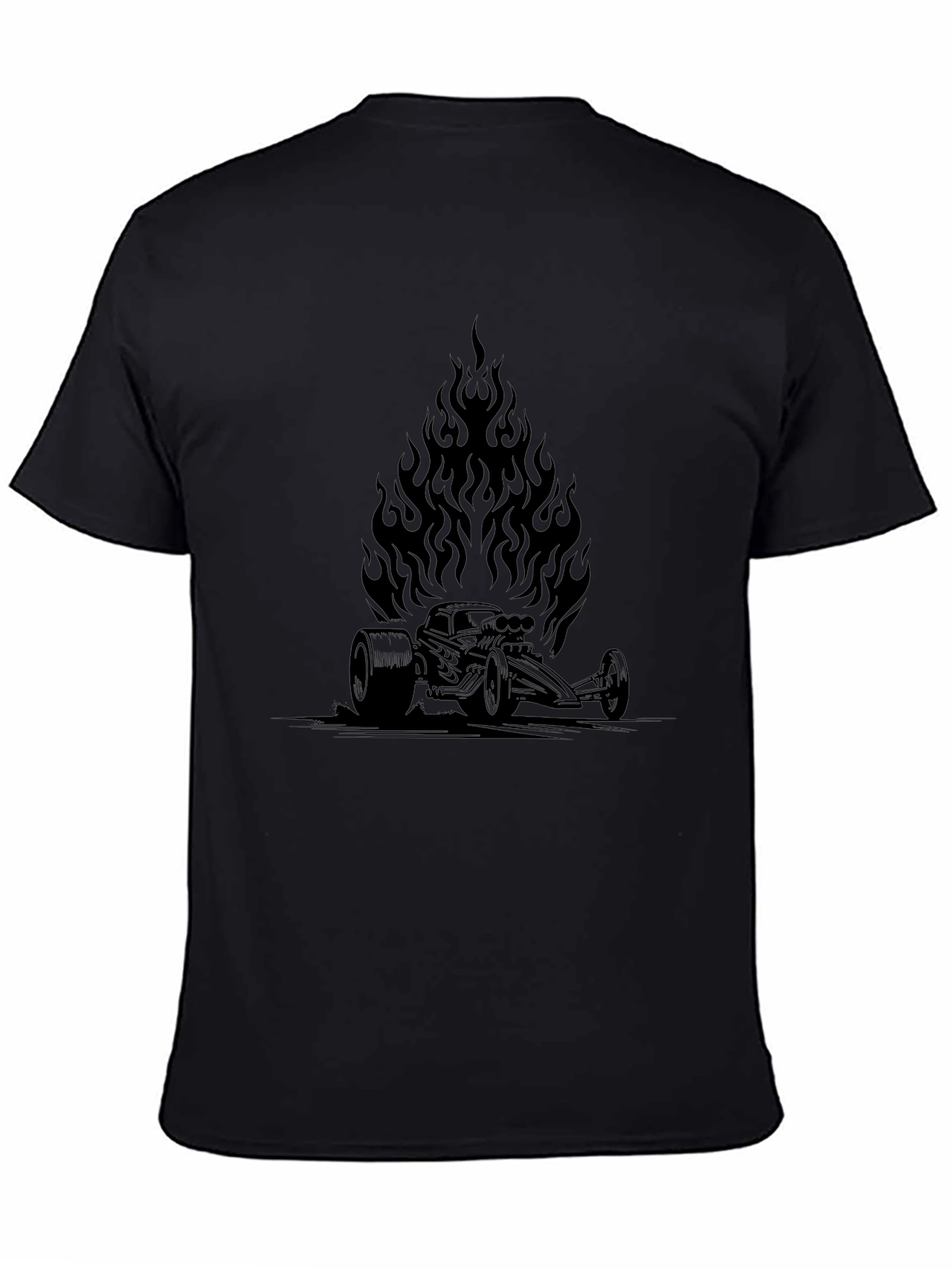Burning Hot Rod Black Tee