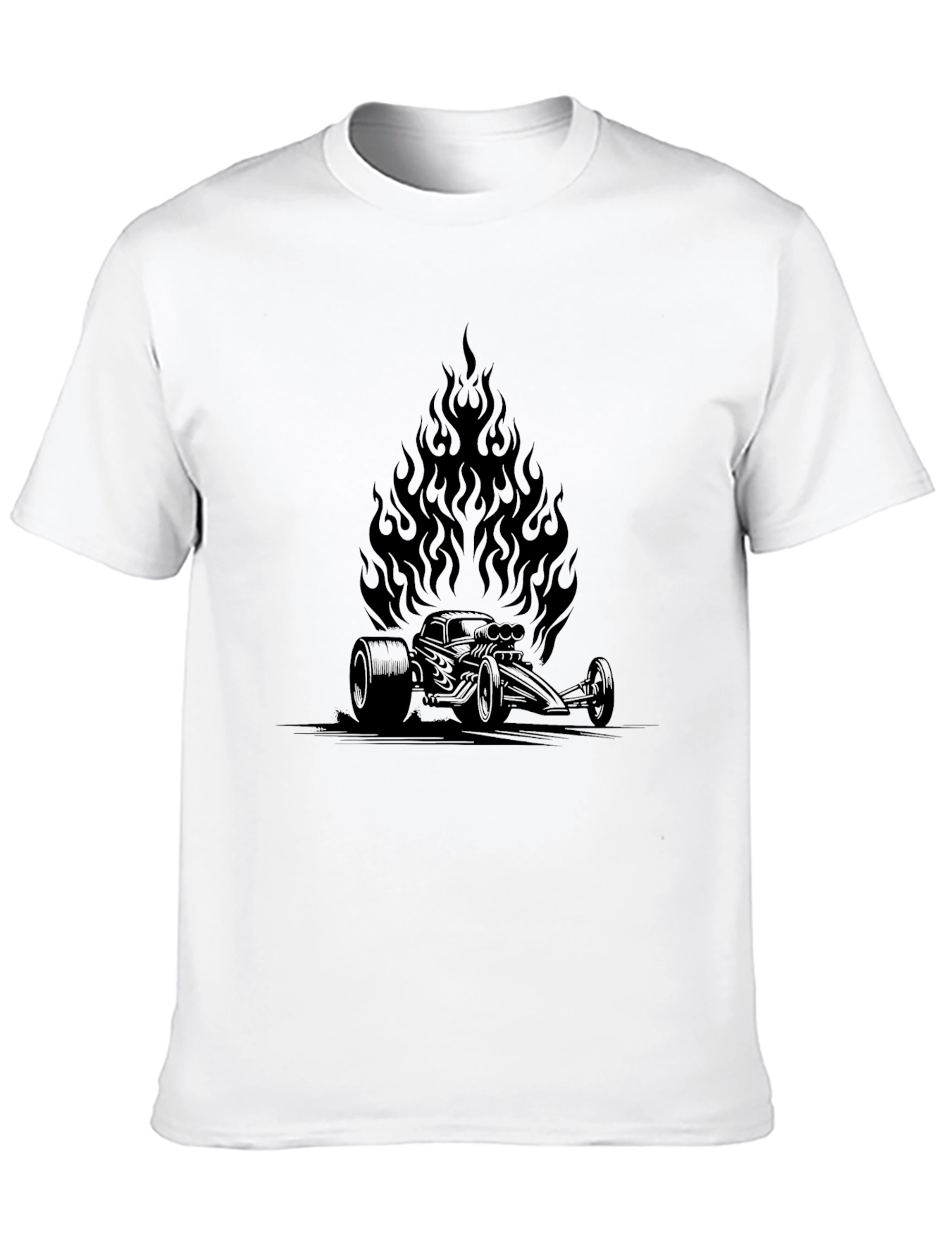 Burning Hot Rod Black Tee