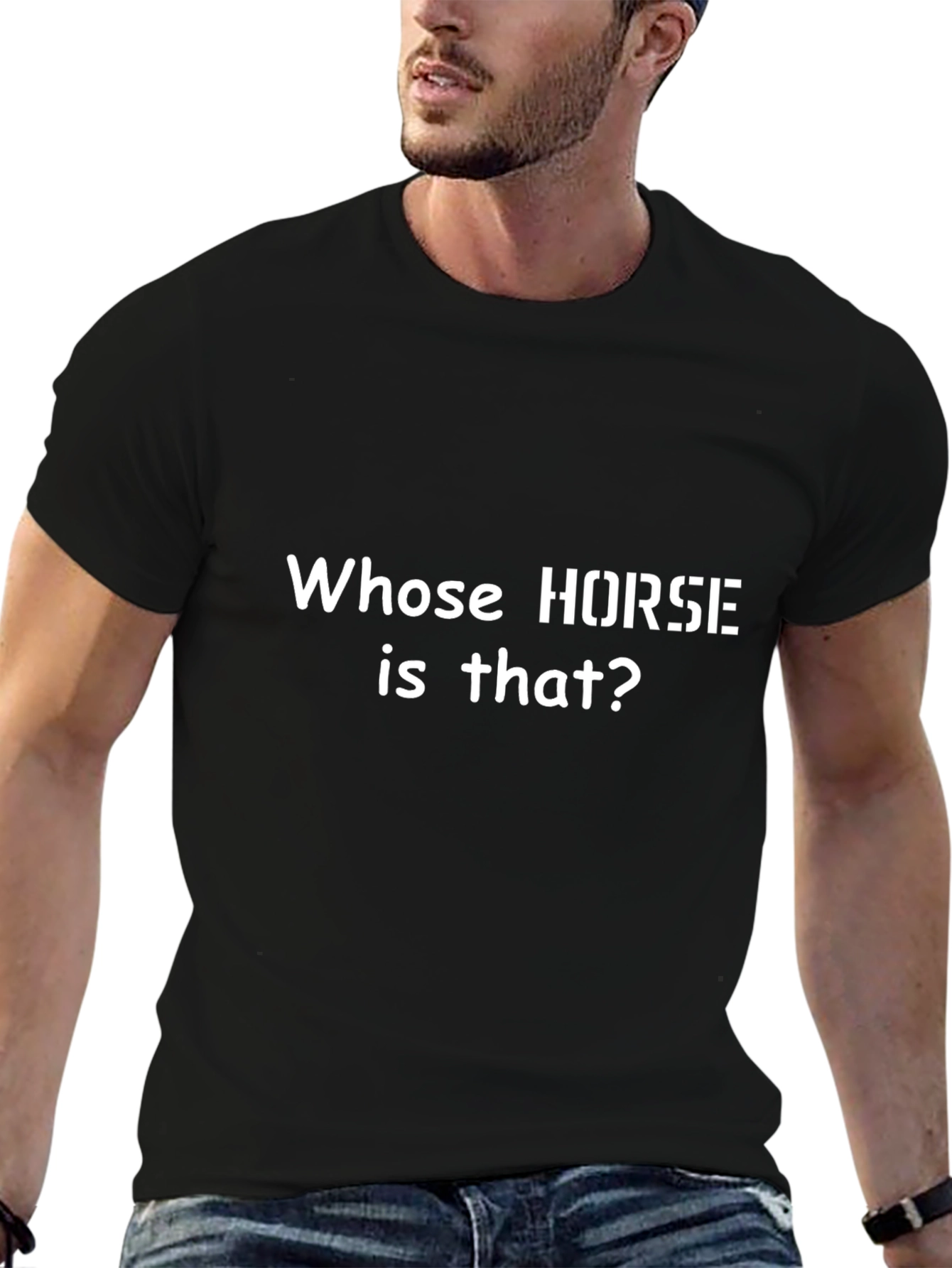 Whose Horse Is That Black Graphic Tee