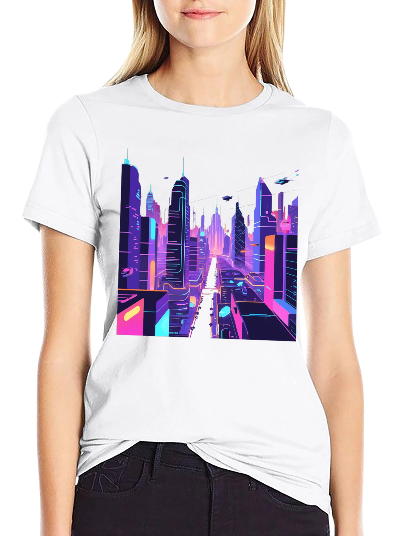 Cyberpunk Cityscape T-Shirt