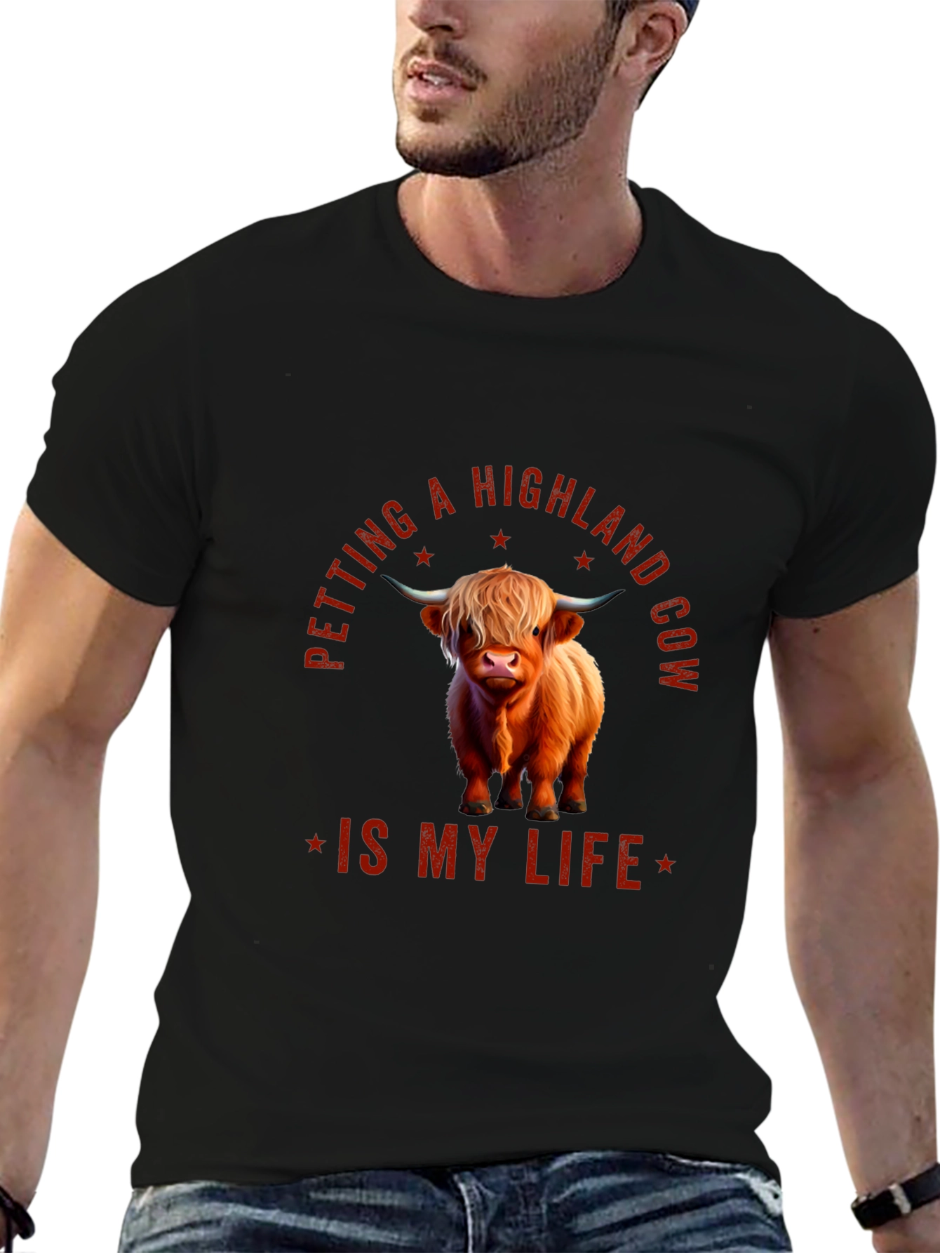 Highland Cow T-Shirt - Petting Is My Life Tee