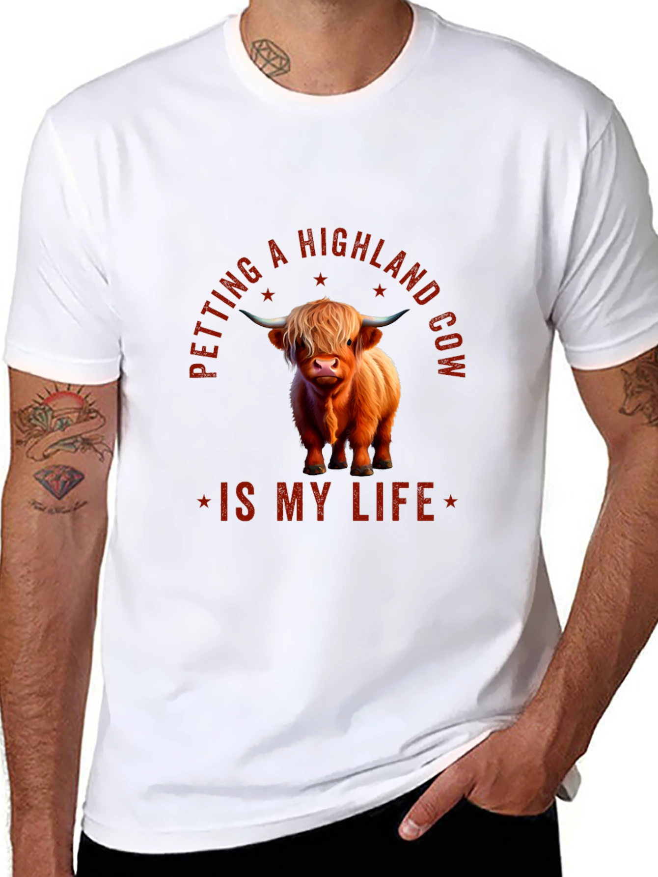 Highland Cow T-Shirt - Petting Is My Life Tee
