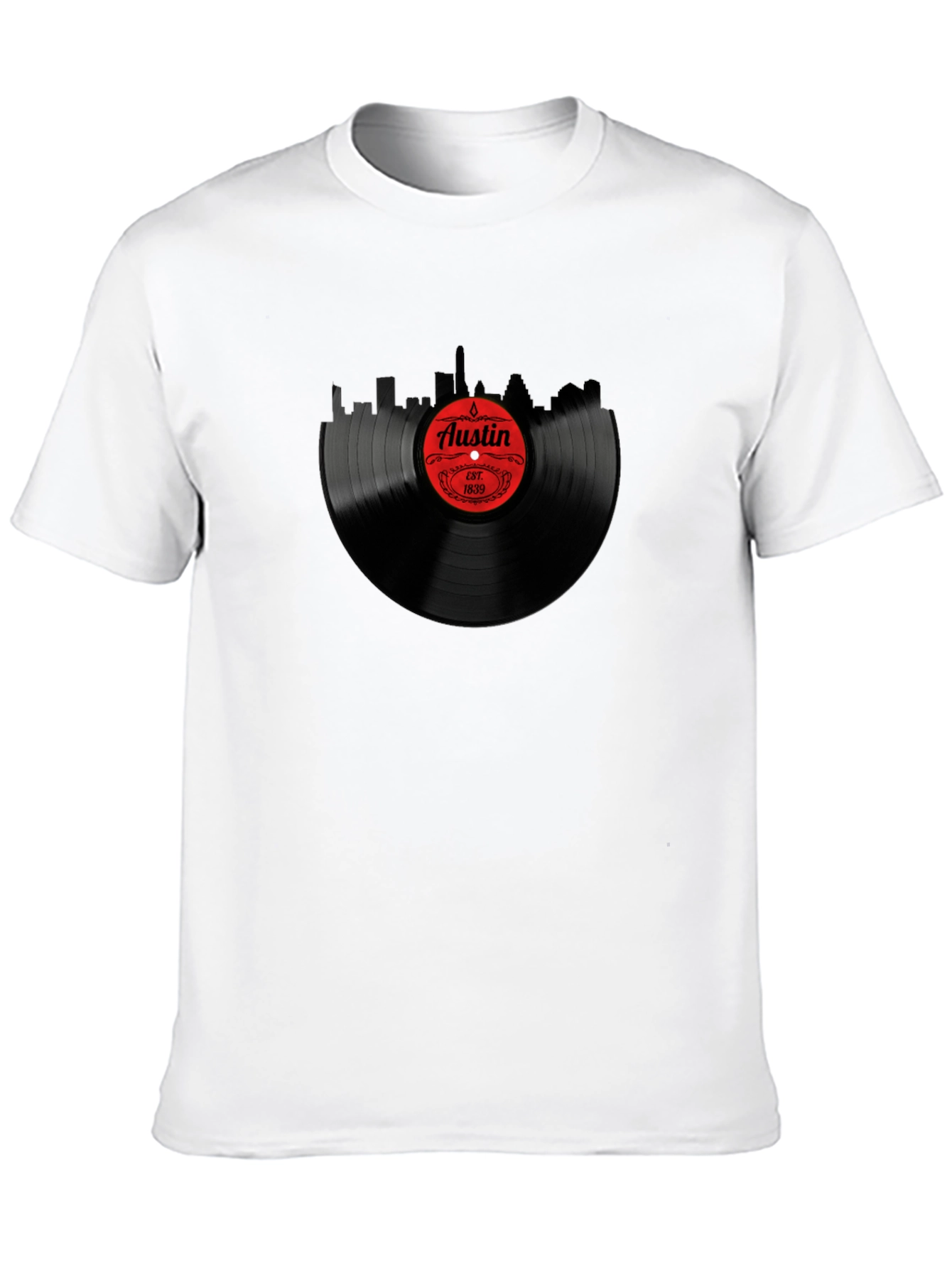 Austin Record Black T-Shirt