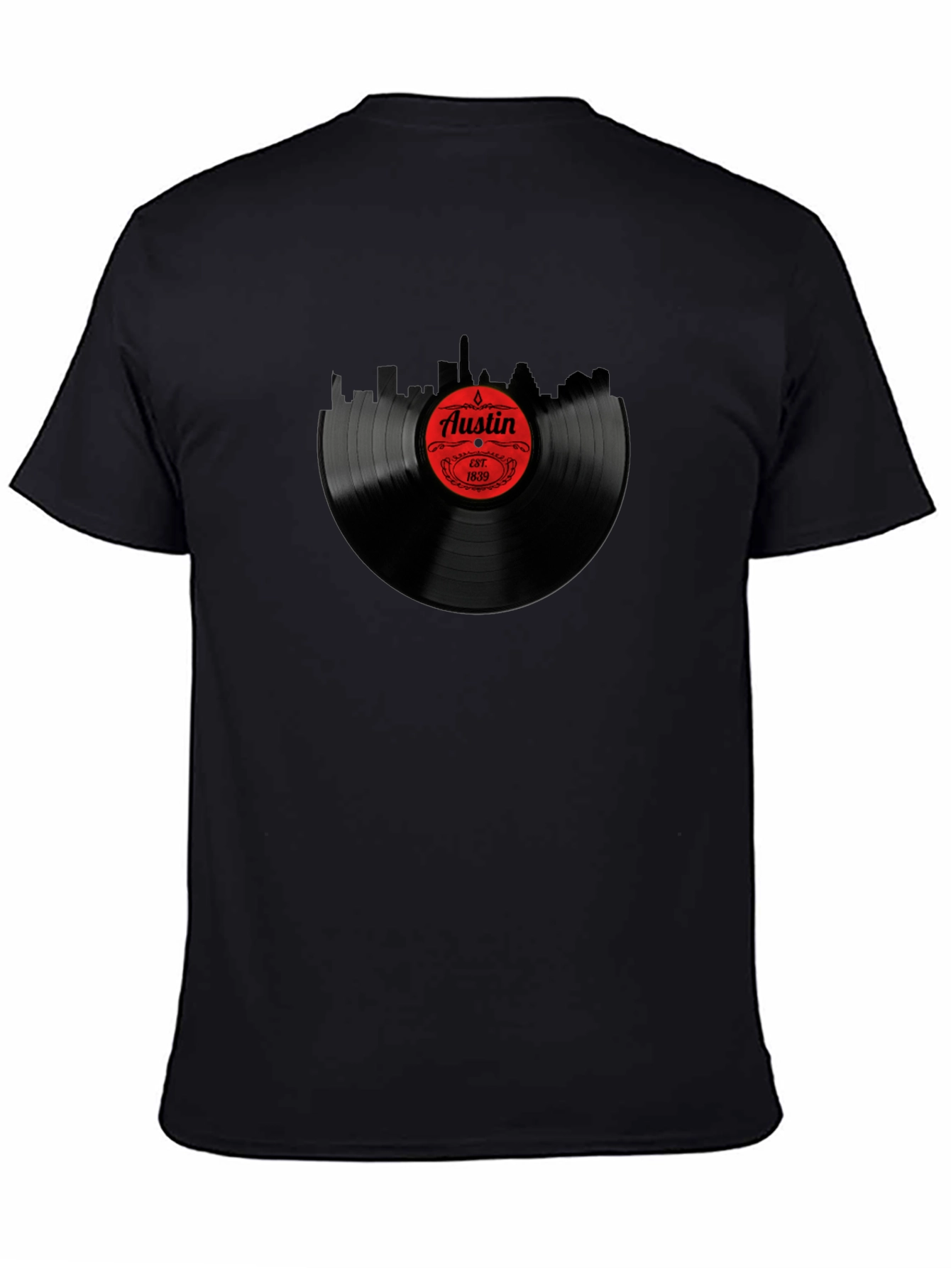 Austin Record Black T-Shirt