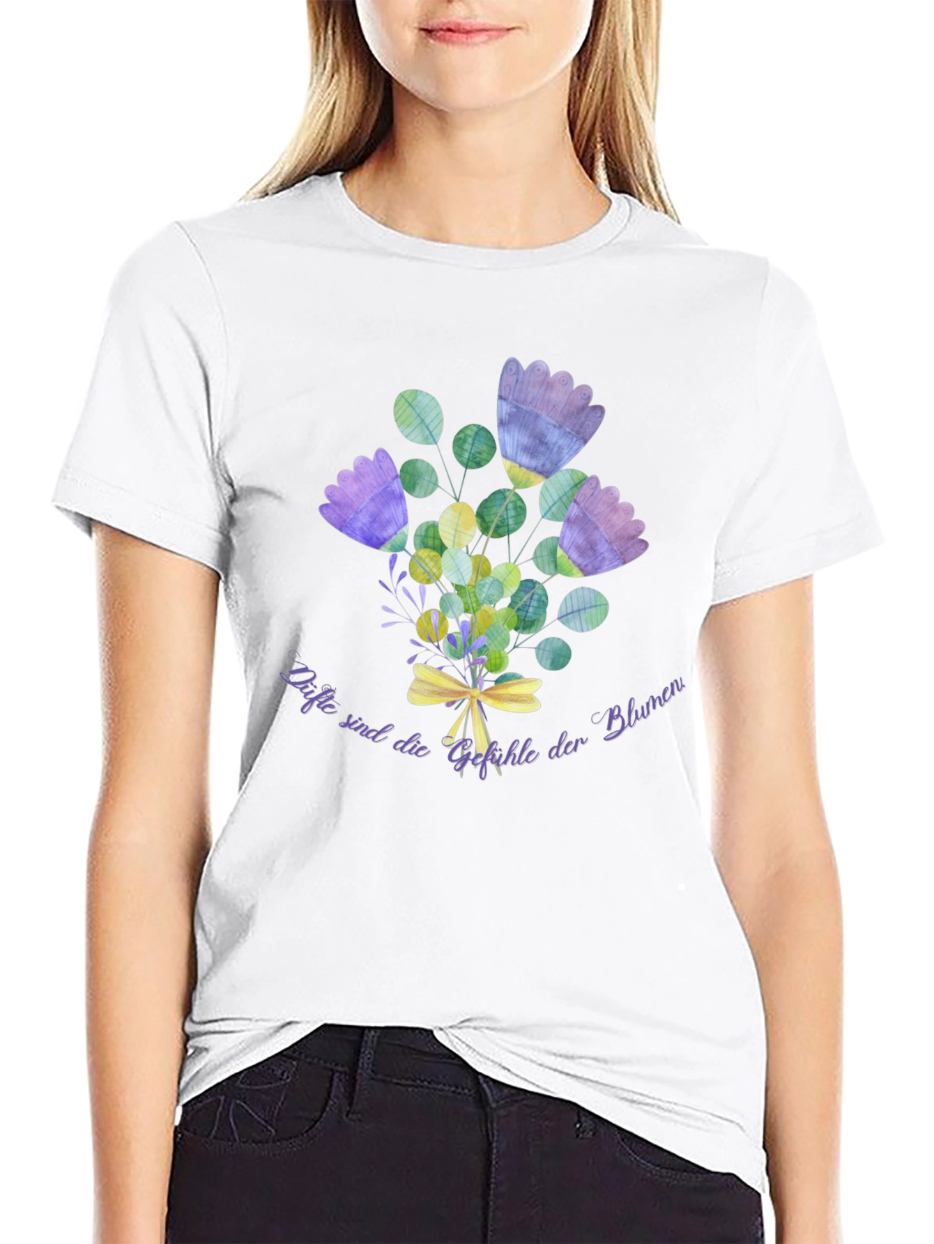 Floral Bouquet T-Shirt - Black