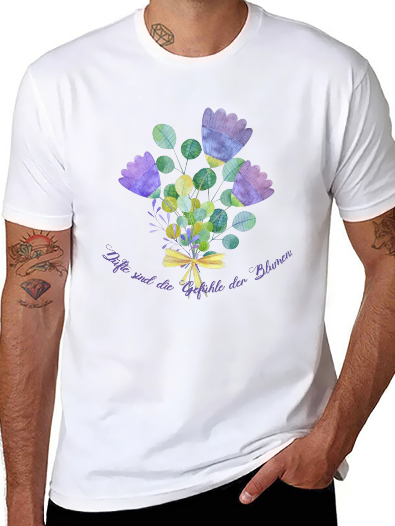 Floral Bouquet T-Shirt - Black