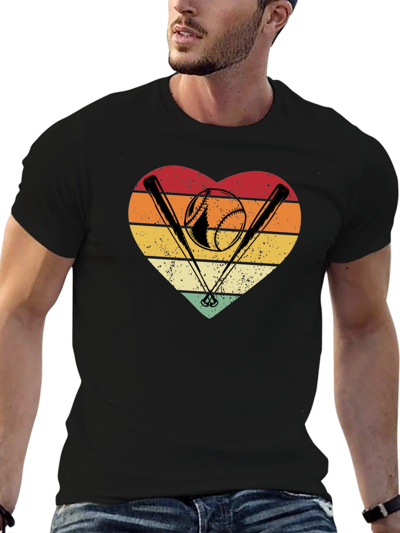 Baseball Heart Graphic Tee