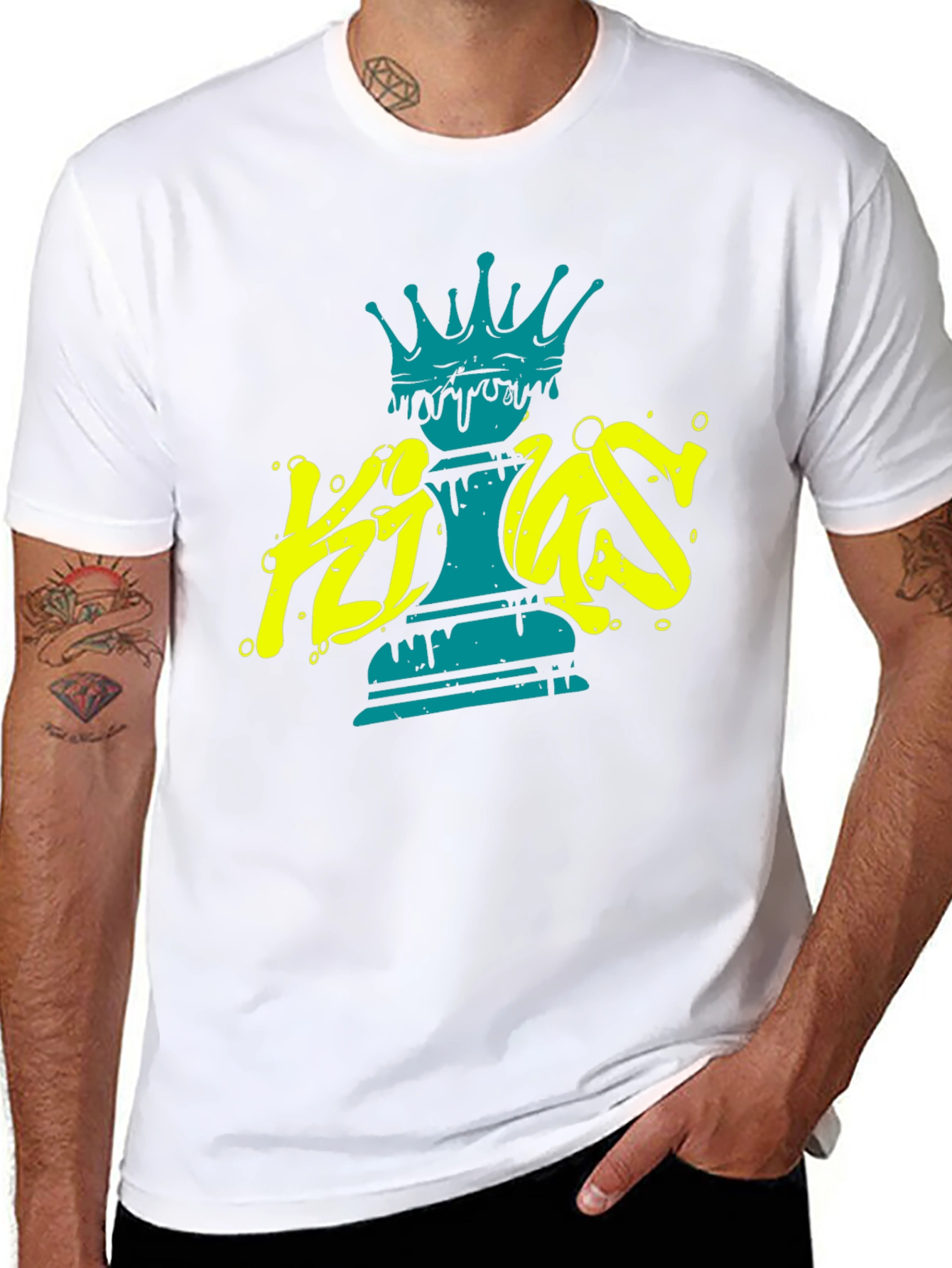 Kings Chess Piece Graphic Tee - Black
