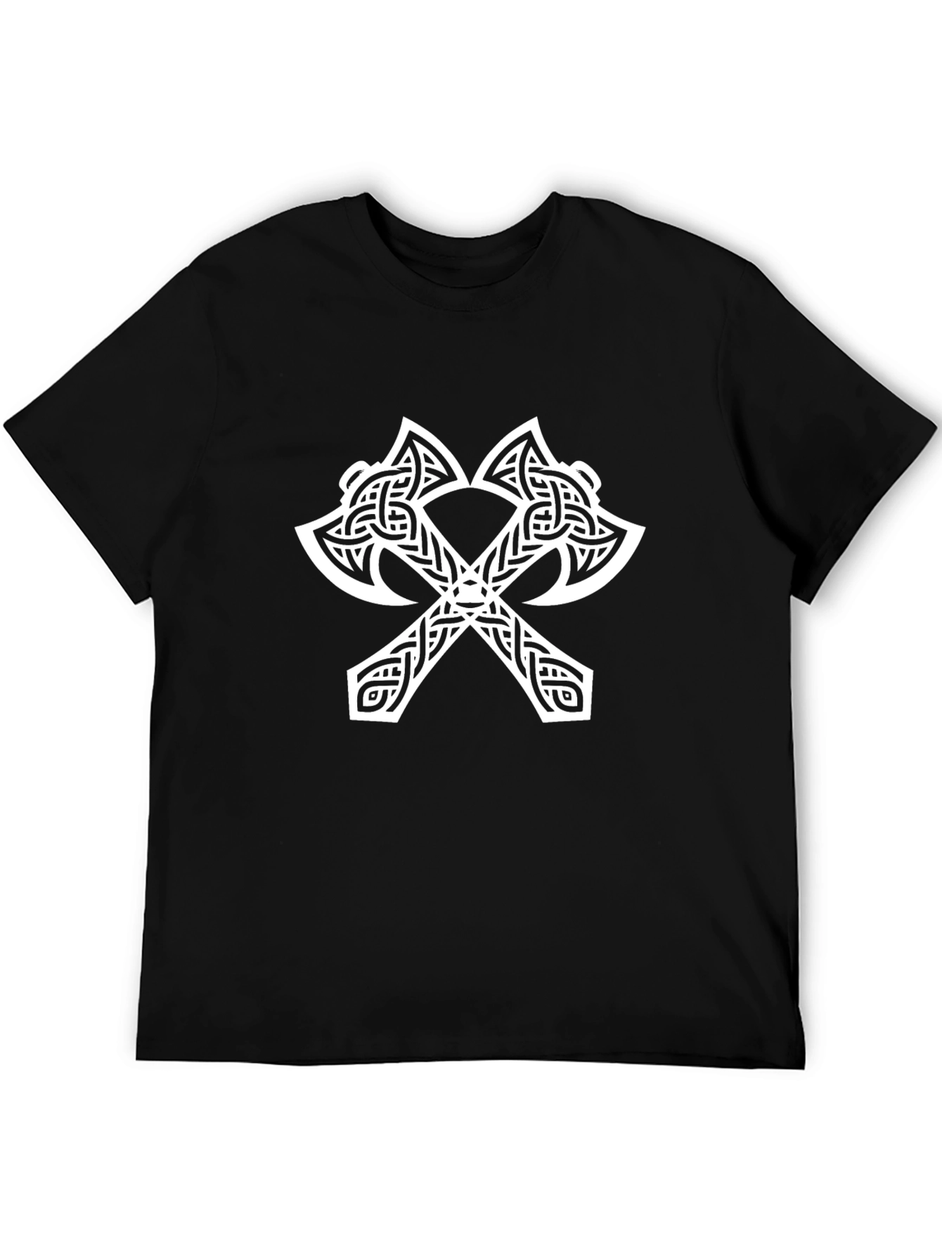 Viking Axe Graphic Tee - Black Cotton T-Shirt