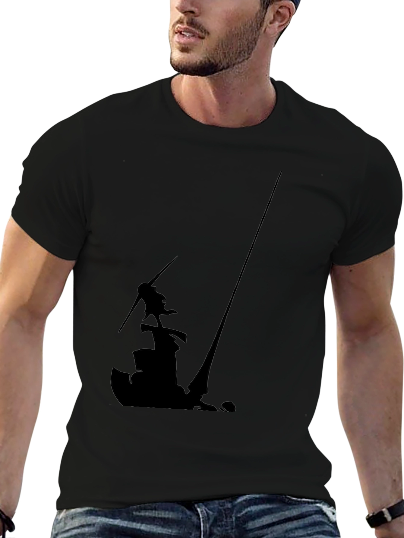 Silhouette Graphic Black Tee