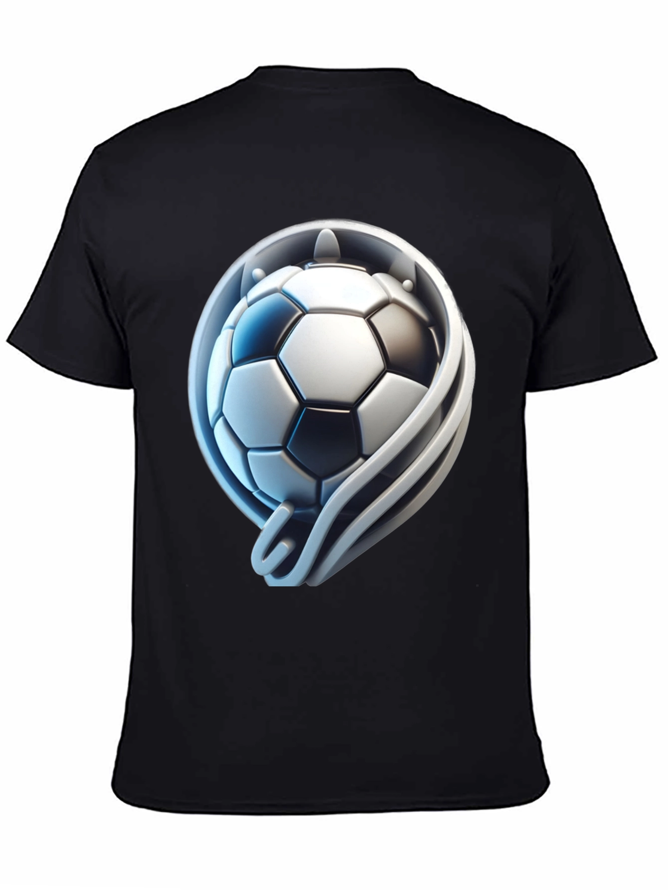 Soccer Ball Graphic Tee - Stylish Black T-Shirt