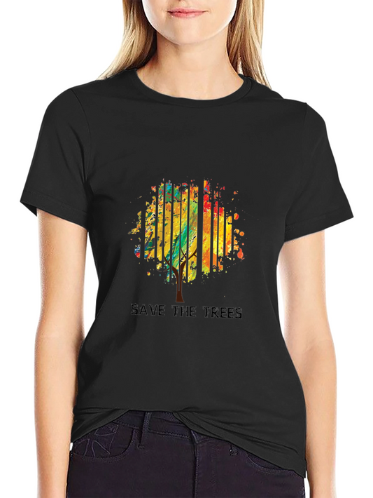 Save the Trees Graphic Tee - Eco-Friendly Style