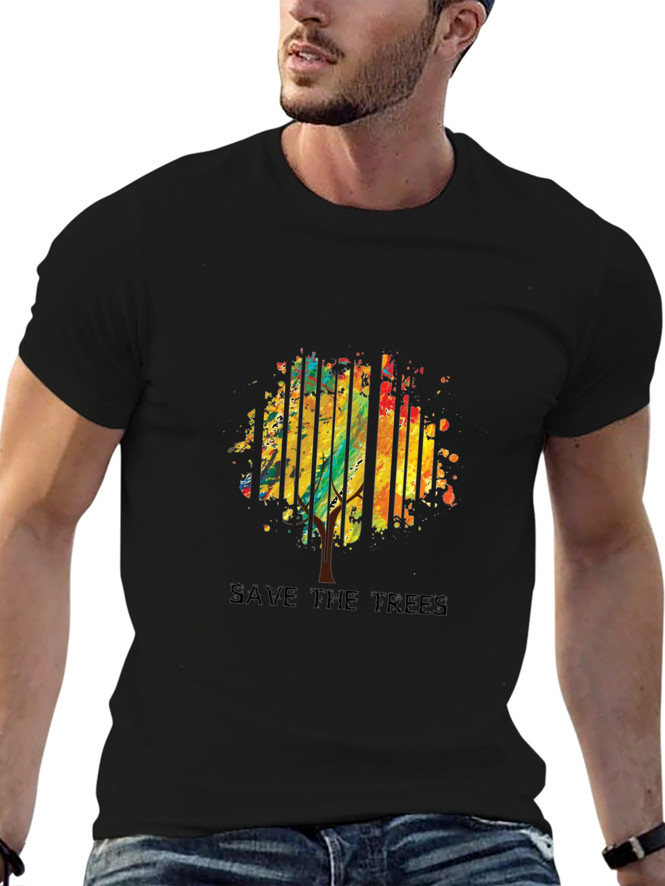 Save the Trees Graphic Tee - Eco-Friendly Style