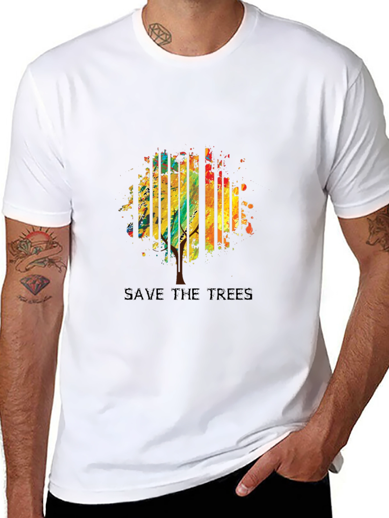 Save the Trees Graphic Tee - Eco-Friendly Style