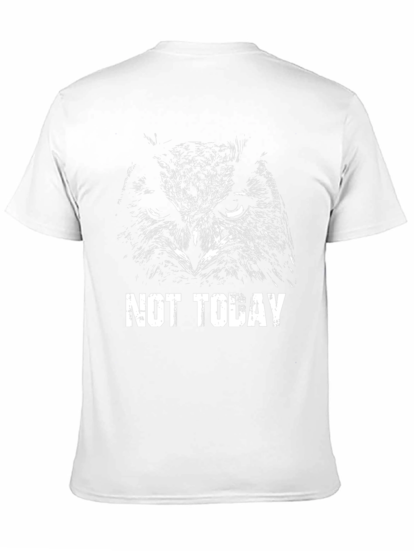 Not Today Owl Graphic Print Black T-Shirt