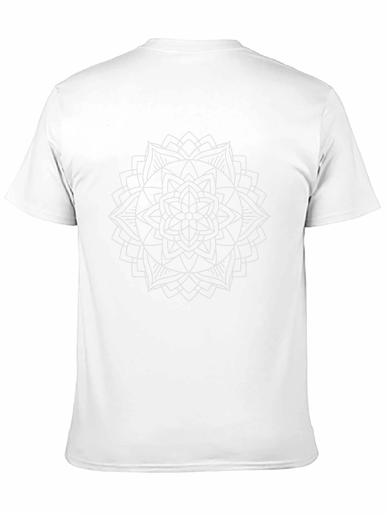Mens Black T-Shirt with Mandala Graphic