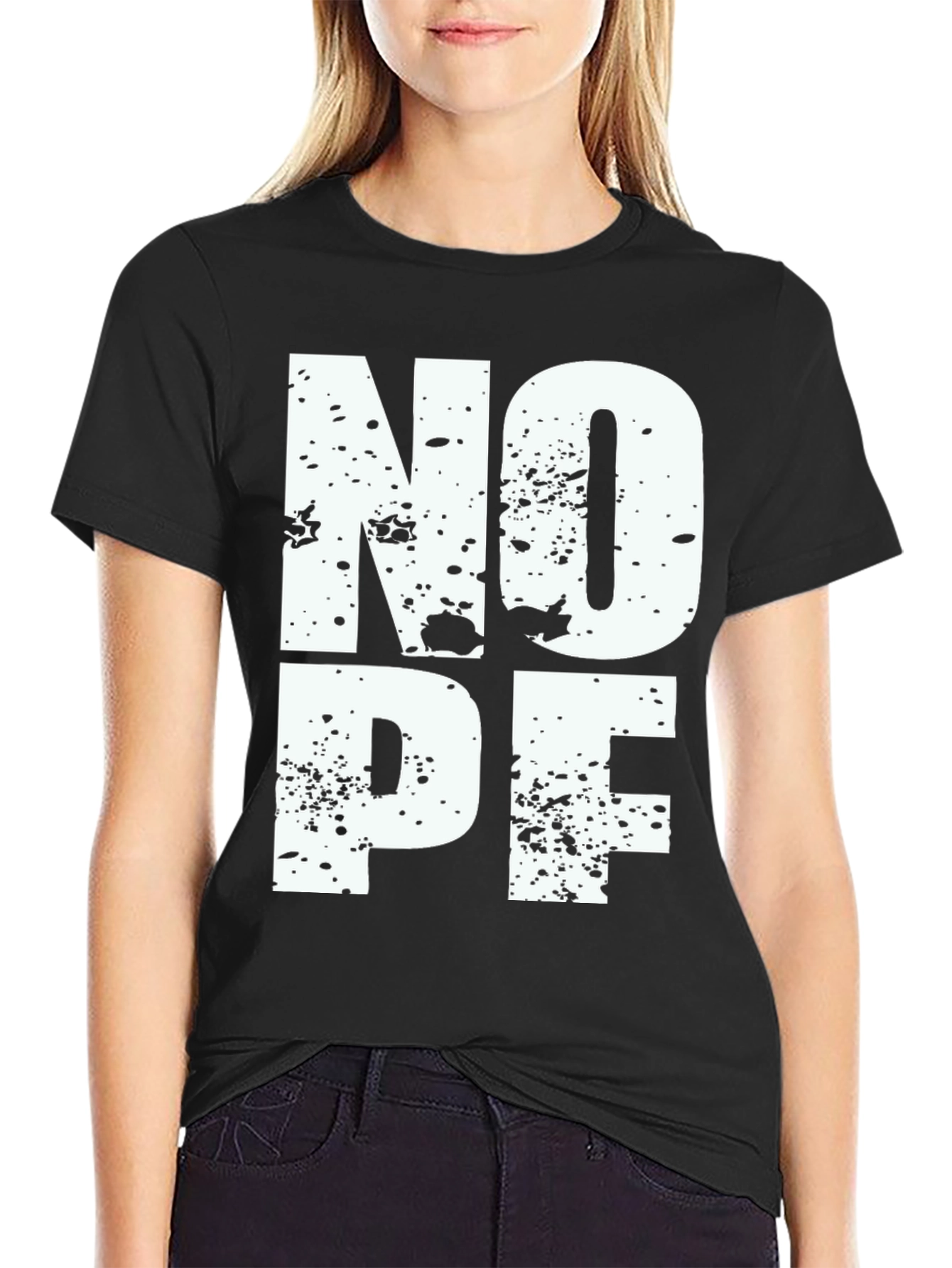 Nope T-Shirt Black Graphic Tee