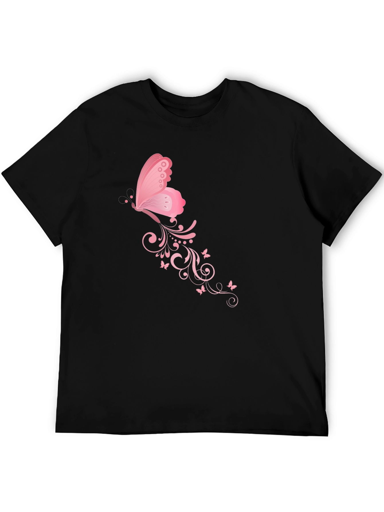 Butterfly Swirl Black T-Shirt