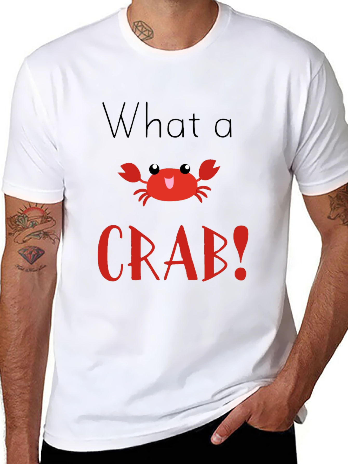What a Crab! Black Graphic T-Shirt