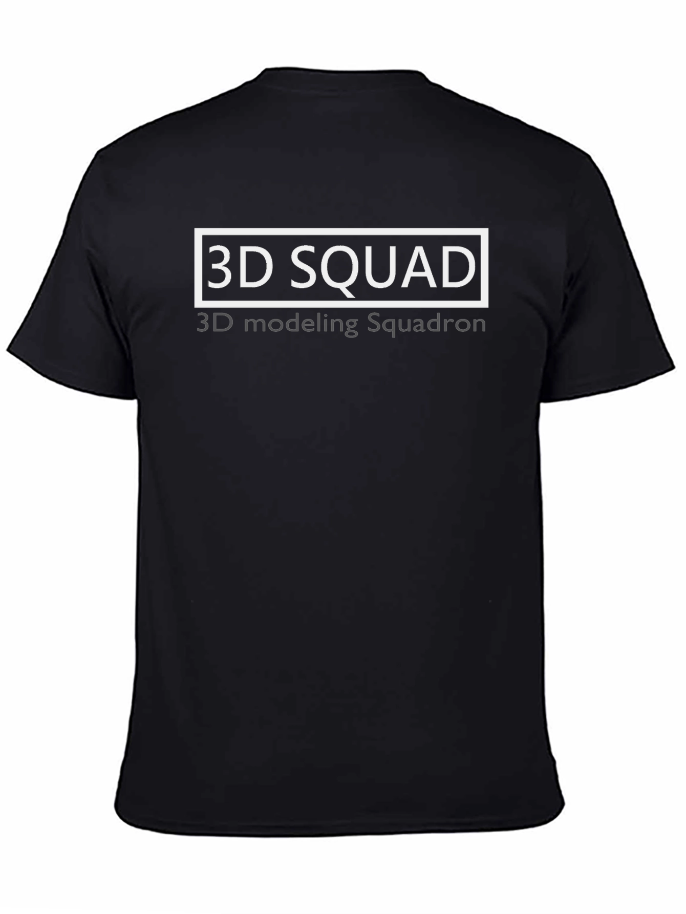3D Squad Black T-Shirt | Modeling Squadron
