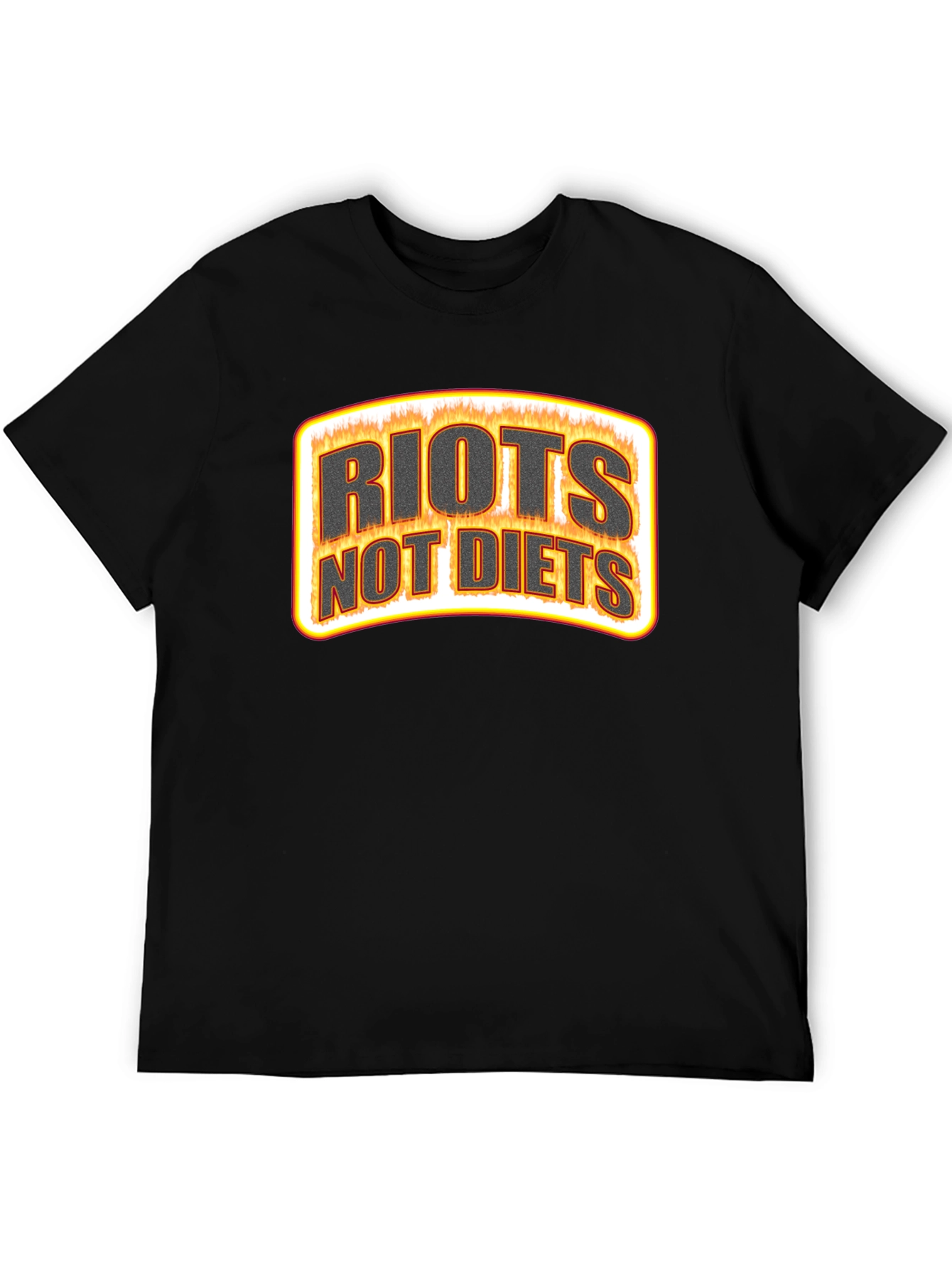 Riots Not Diets Graphic Tee - Black