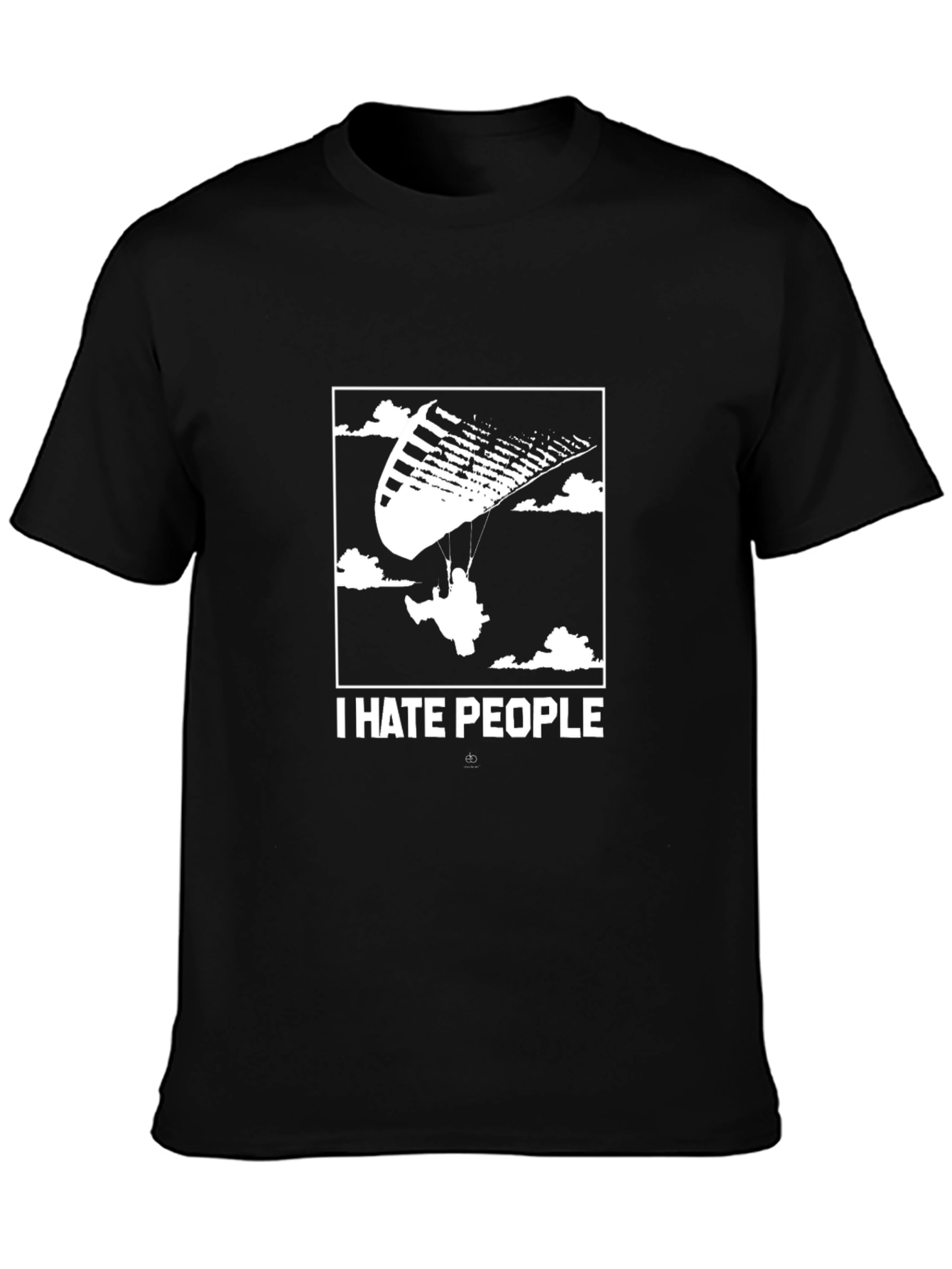 I Hate People Paragliding Graphic T-Shirt