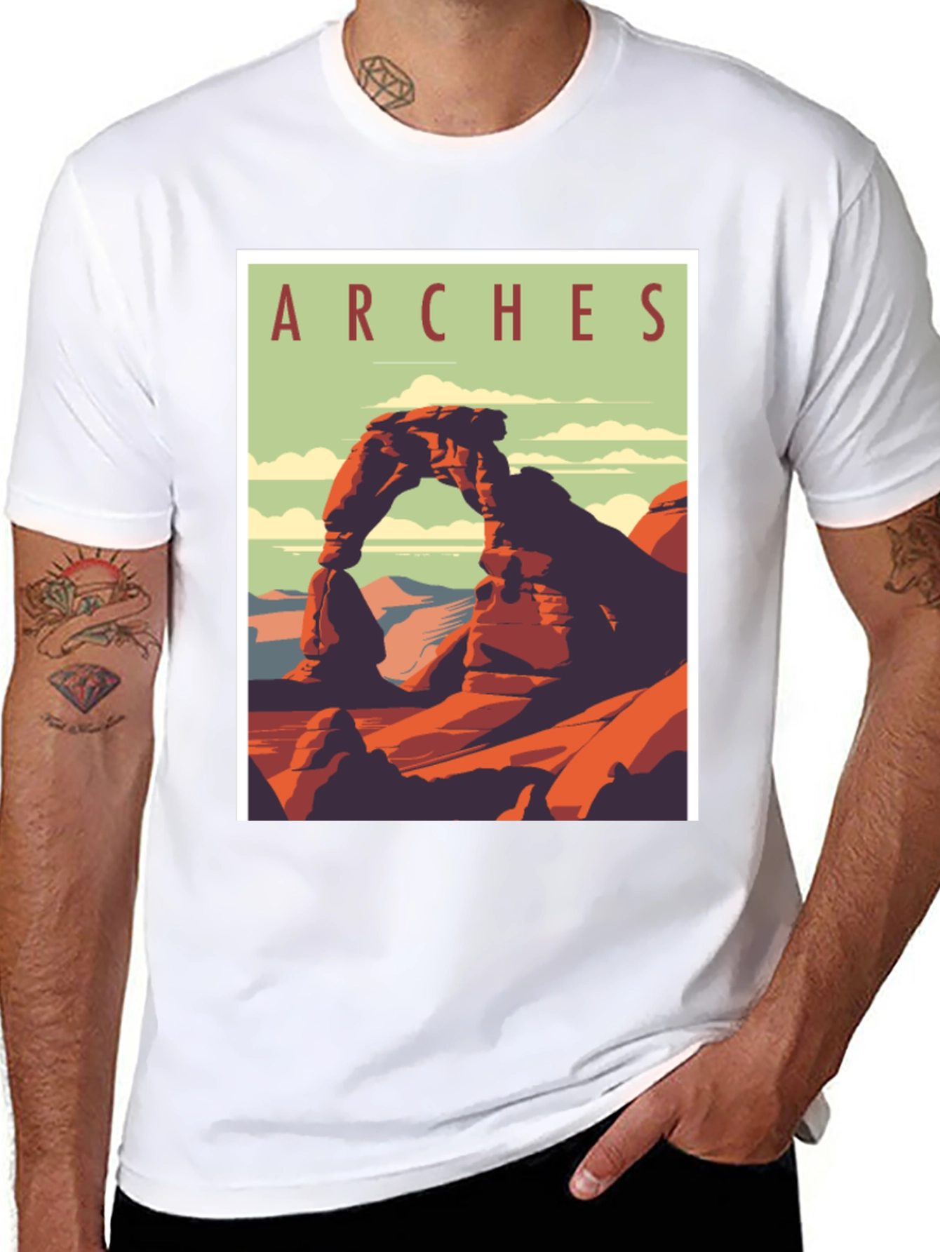 Arches National Park Graphic Tee - Retro Travel T-Shirt