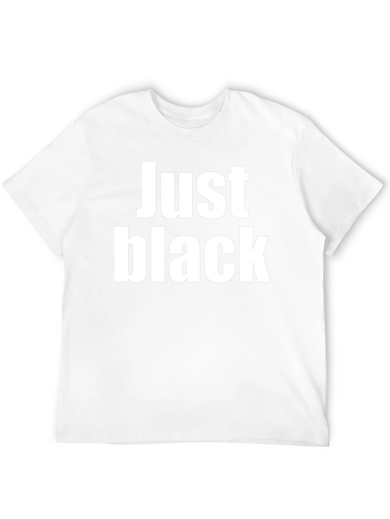 Just Black Crew Neck Tee - Bold Statement T-Shirt