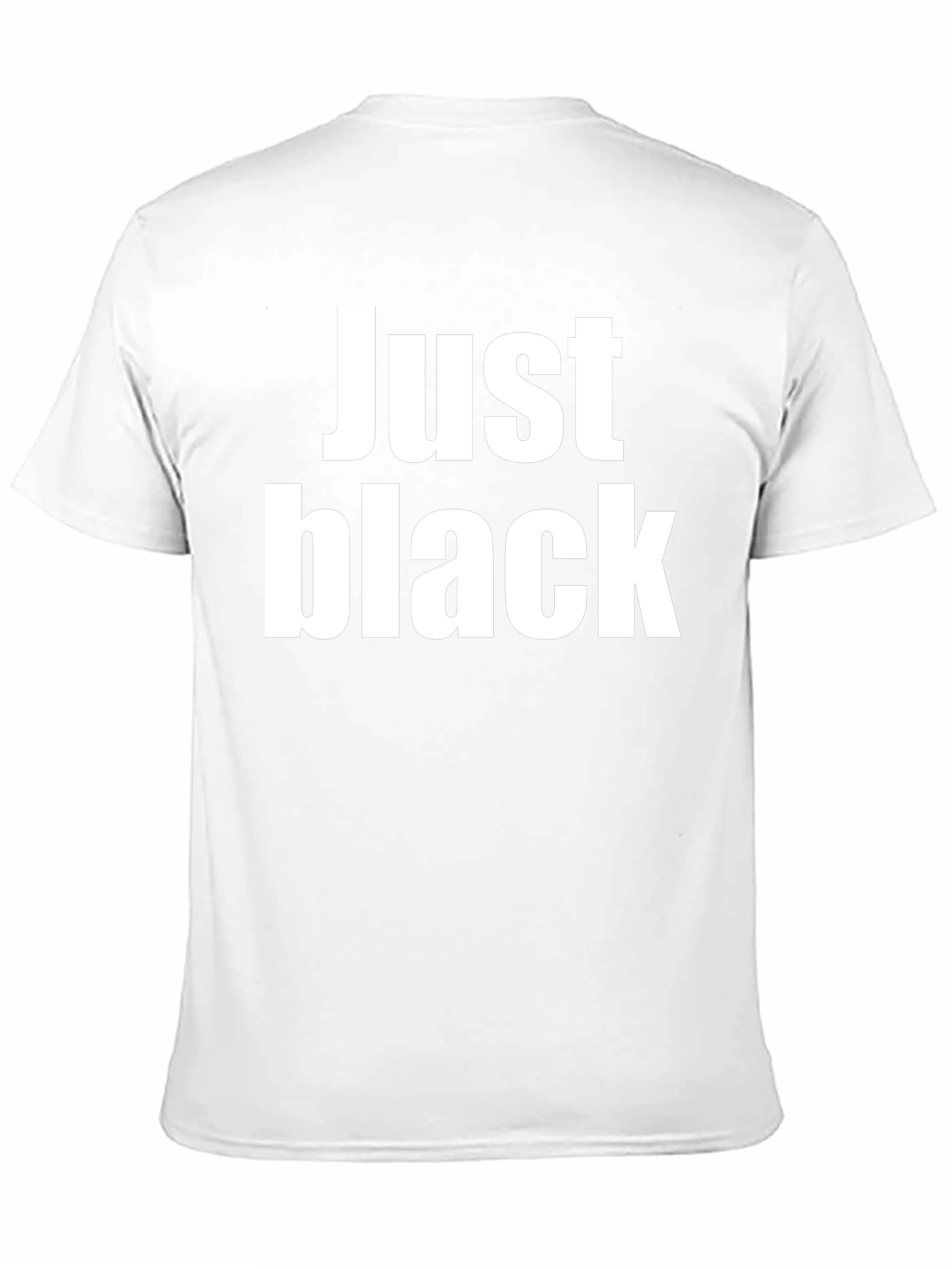 Just Black Crew Neck Tee - Bold Statement T-Shirt