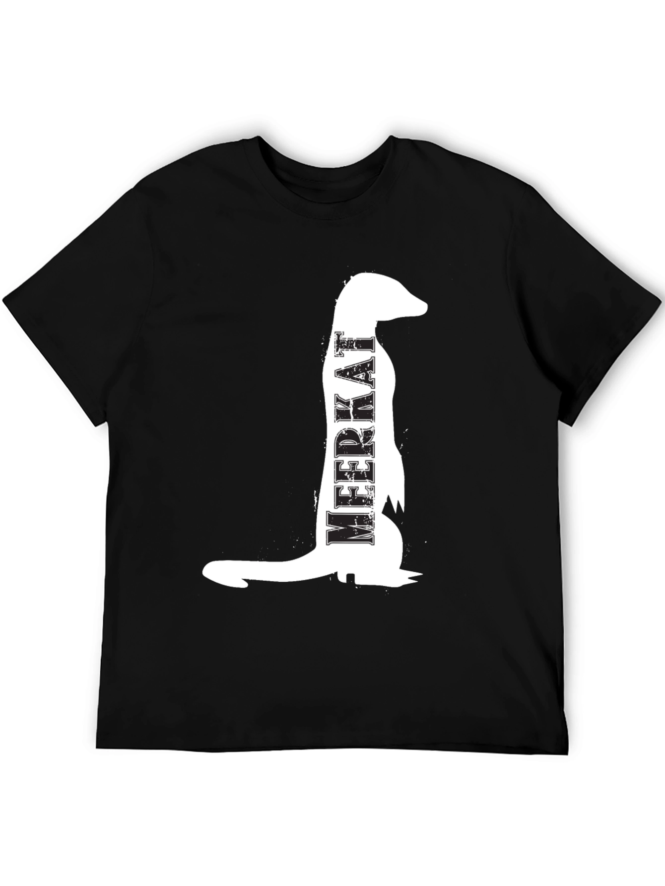 Meerkat Graphic T-Shirt - Mens Black Crew Neck Tee