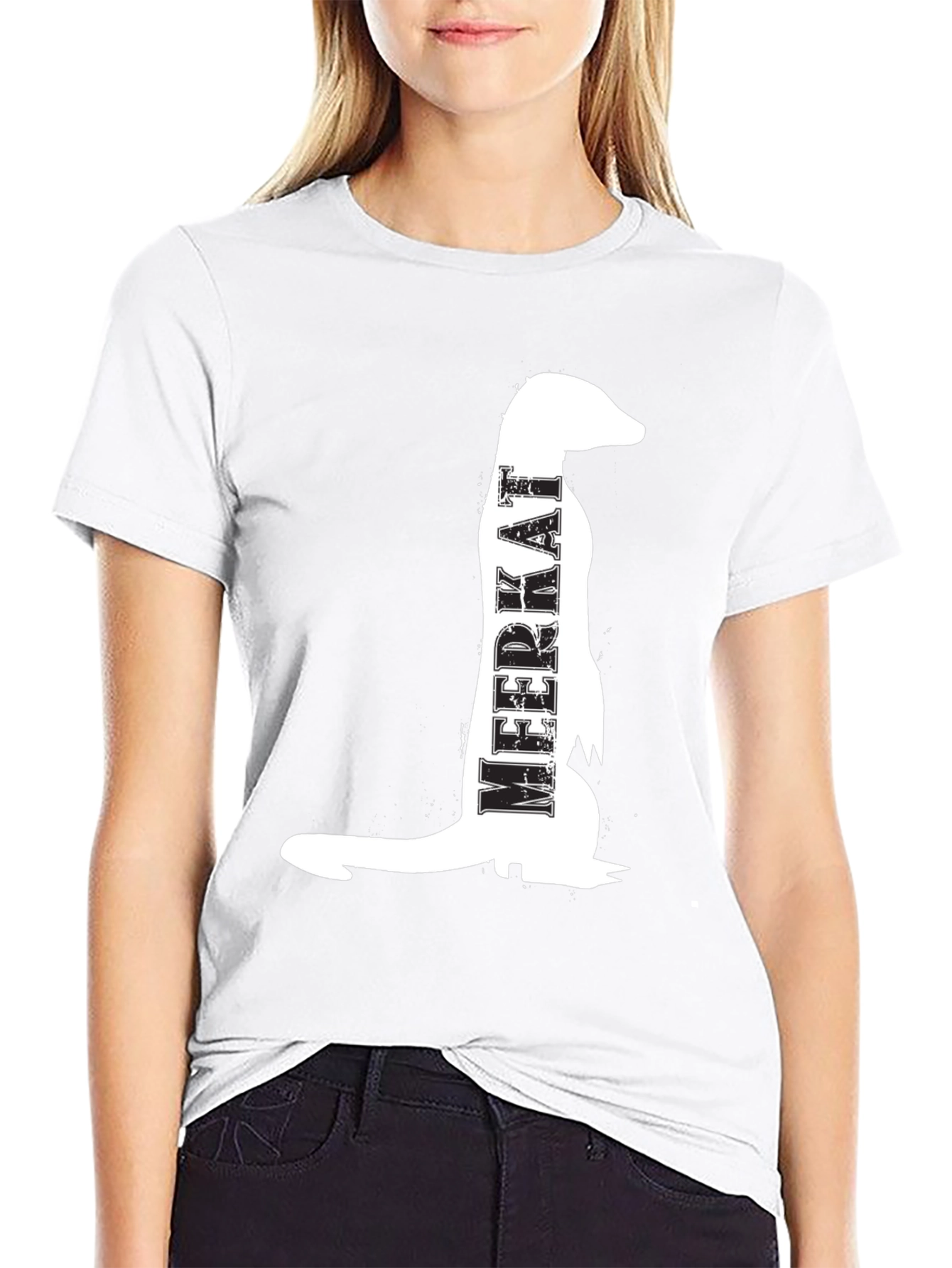 Meerkat Graphic T-Shirt - Mens Black Crew Neck Tee