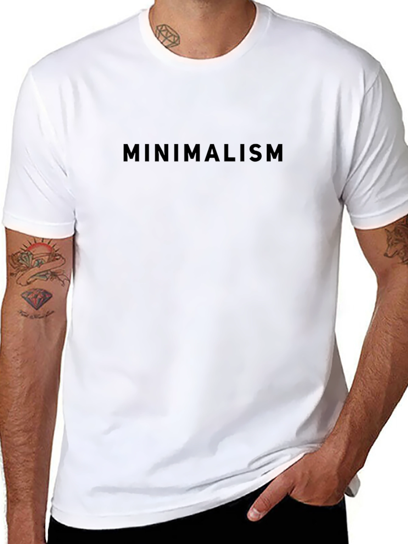 Minimalism Graphic T-Shirt - Black