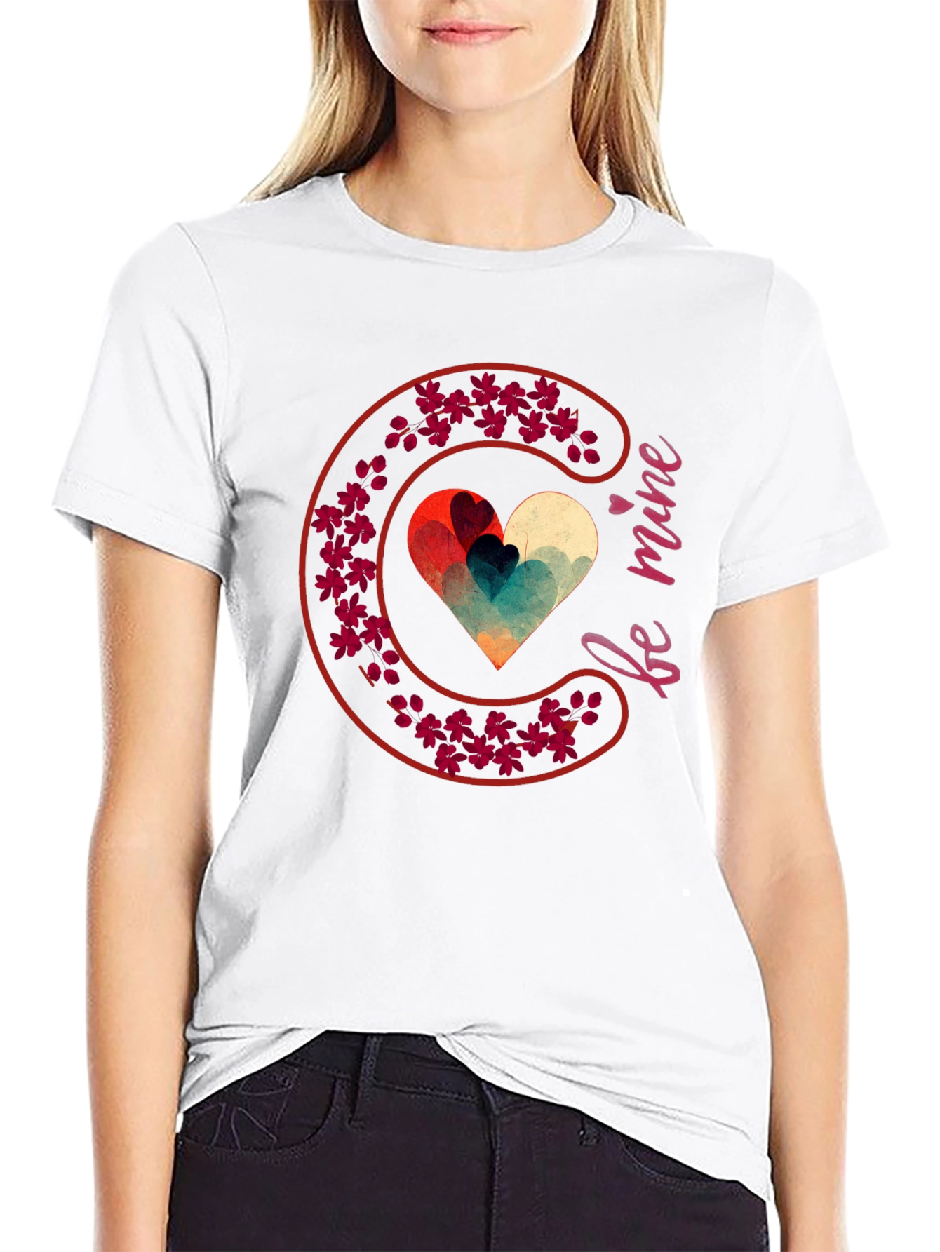 Be Mine Heart Valentines T-Shirt