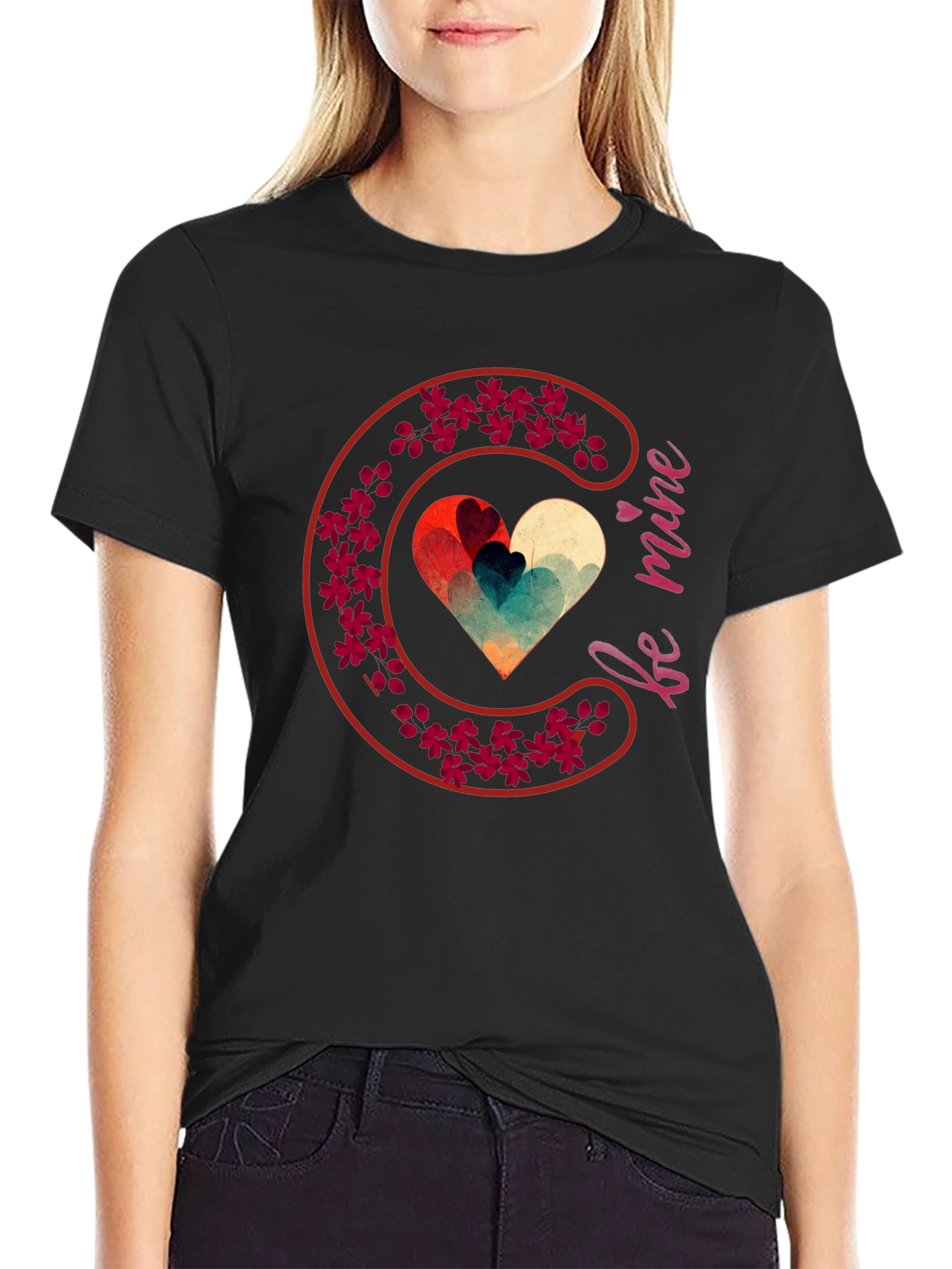 Be Mine Heart Valentines T-Shirt