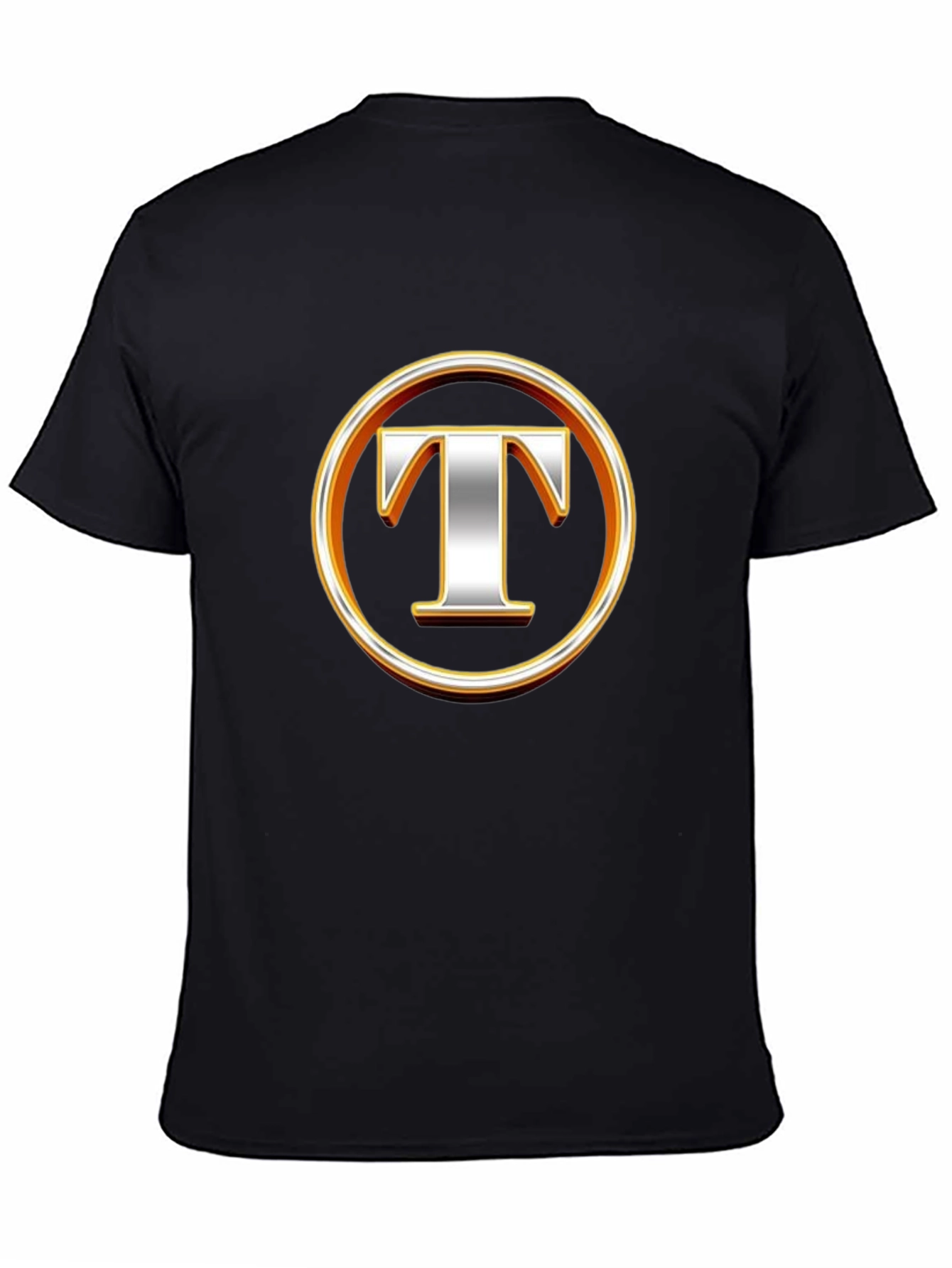 Letter T Graphic Black T-Shirt