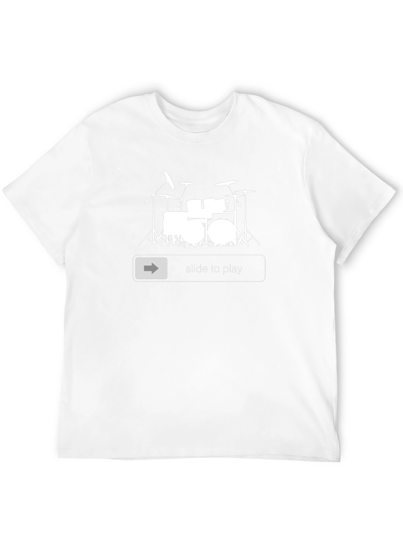 Drum Set Slide To Play Black T-Shirt