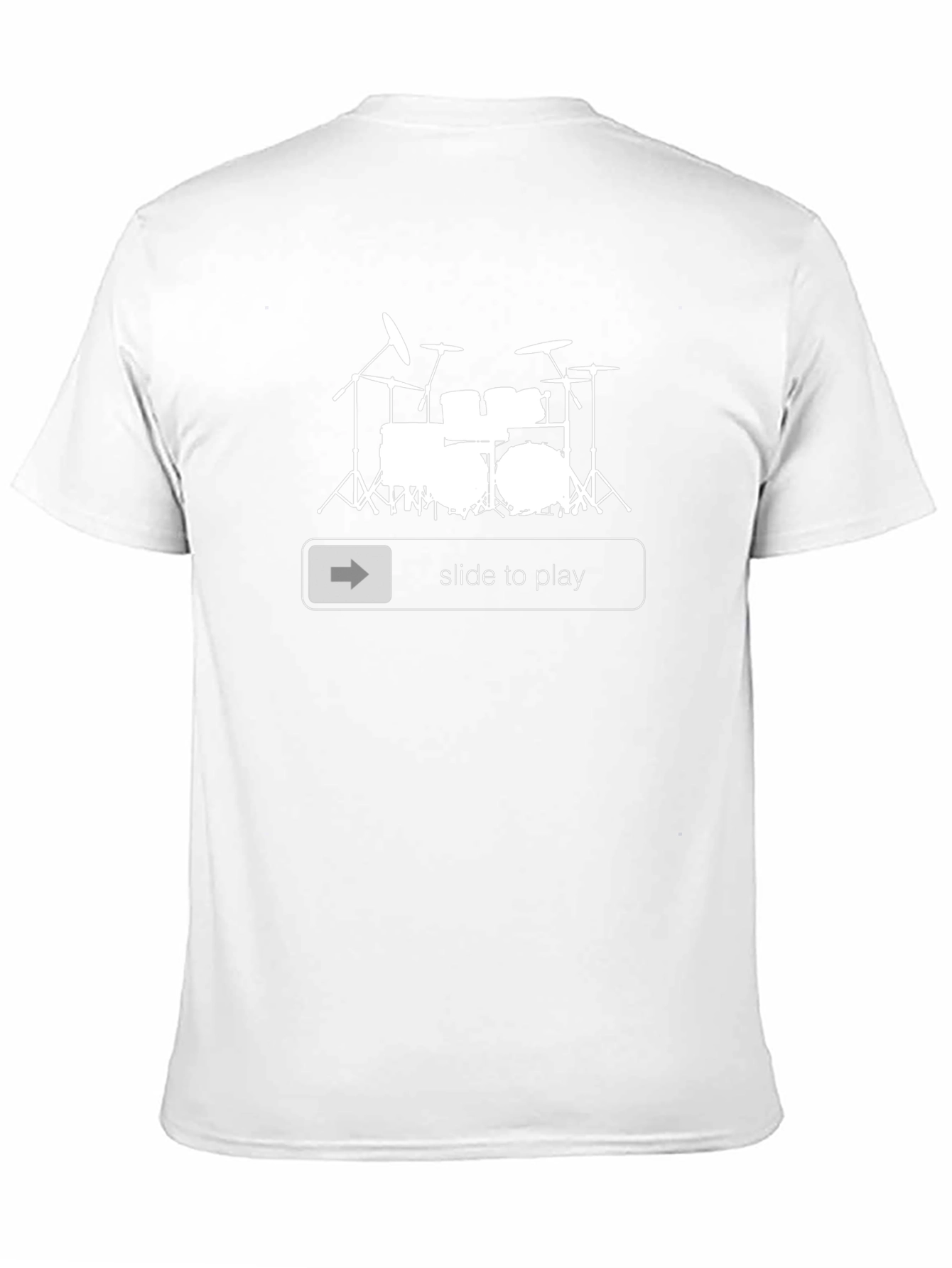 Drum Set Slide To Play Black T-Shirt