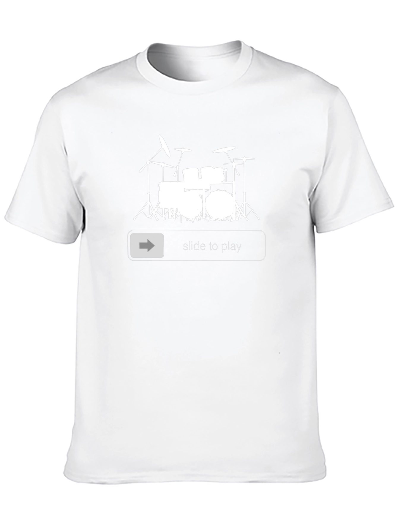 Drum Set Slide To Play Black T-Shirt