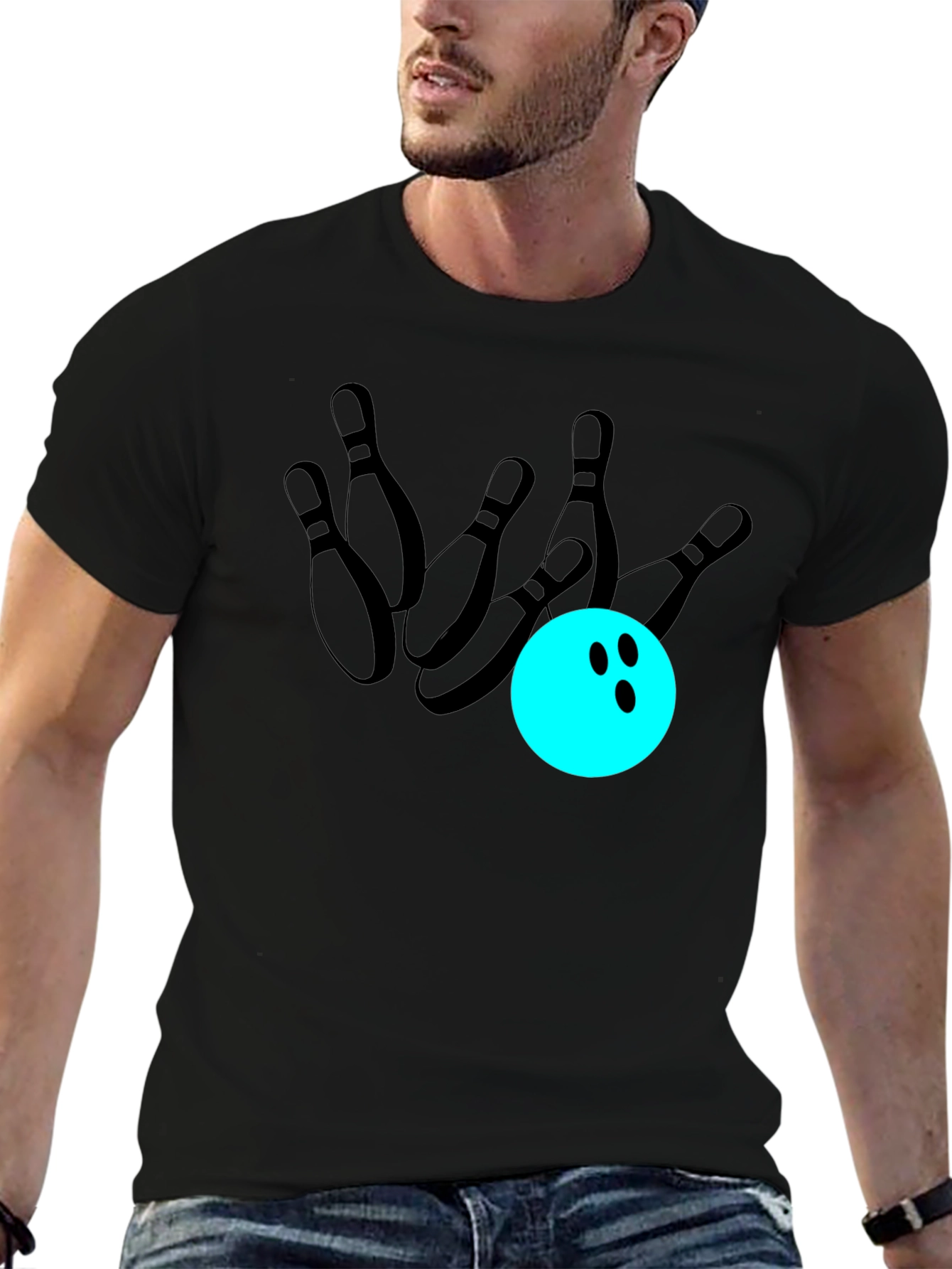 Bowling Strike T-Shirt - Casual Graphic Tee
