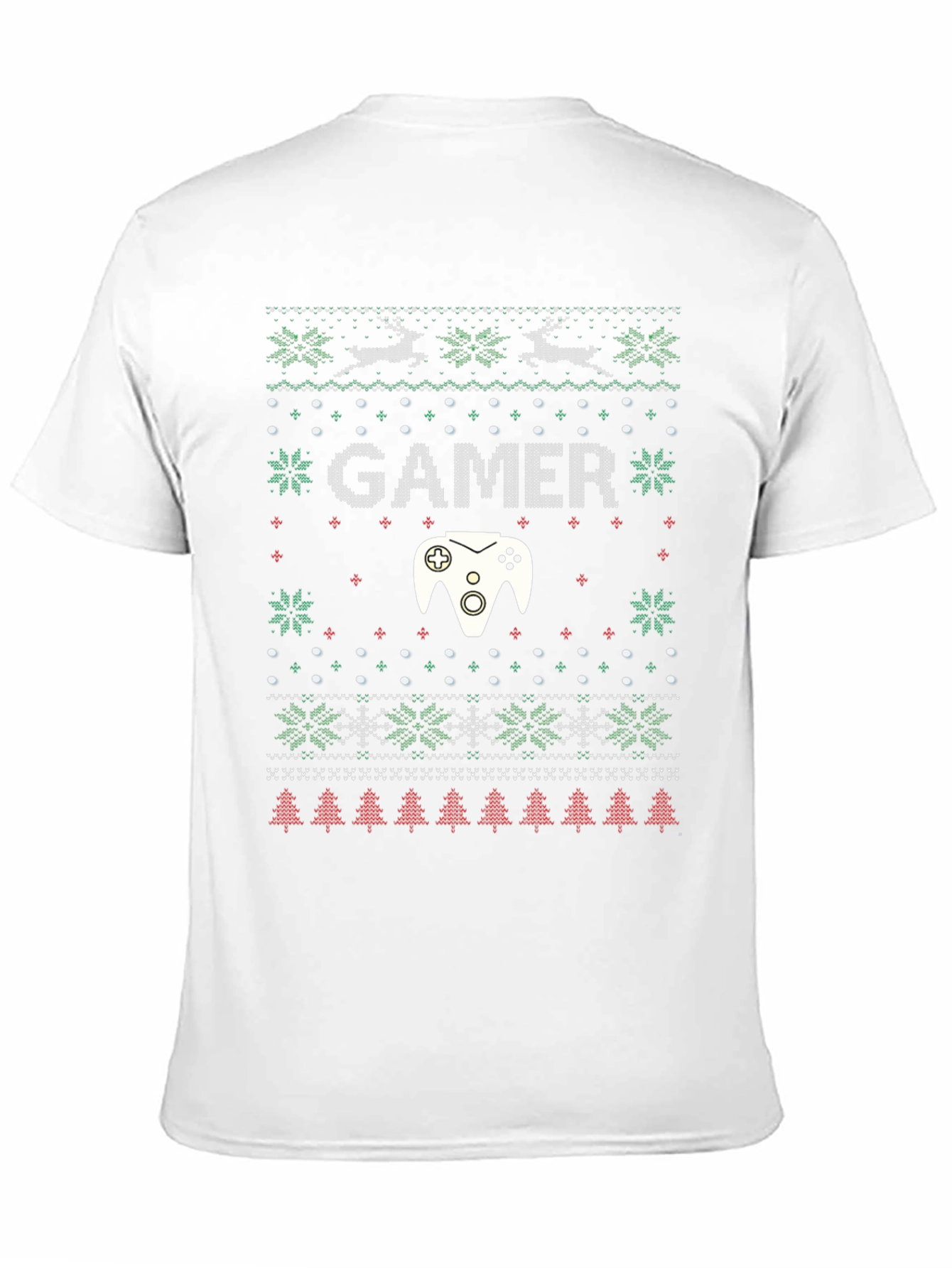 Gamer Ugly Christmas Sweater Graphic T-Shirt